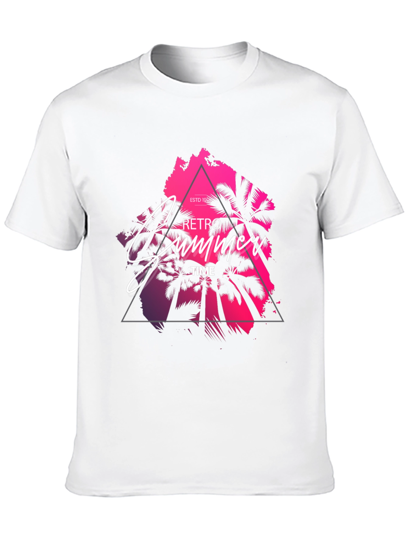 Retro Summer Time Black Graphic Tee