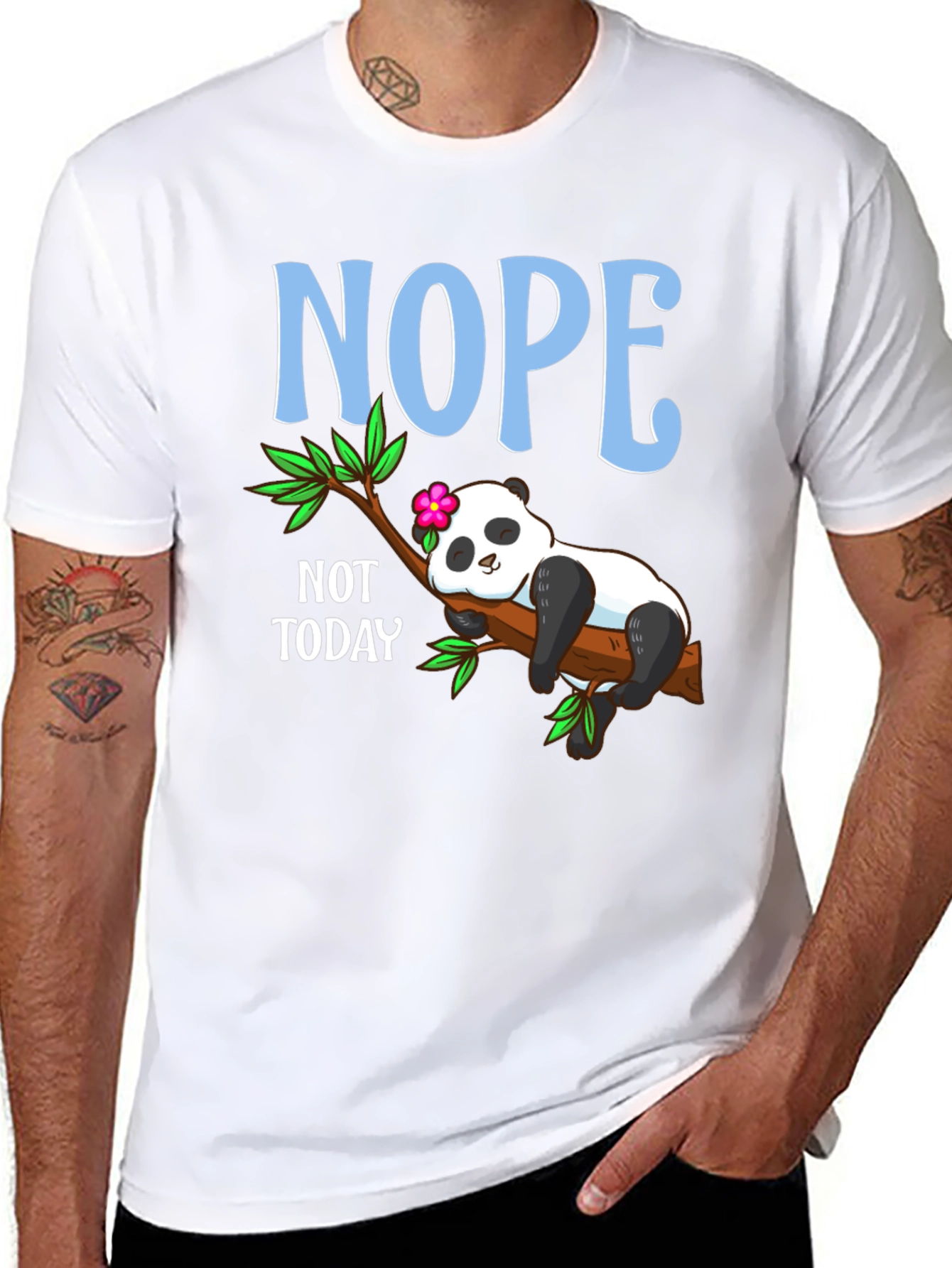 Nope Not Today Panda T-Shirt
