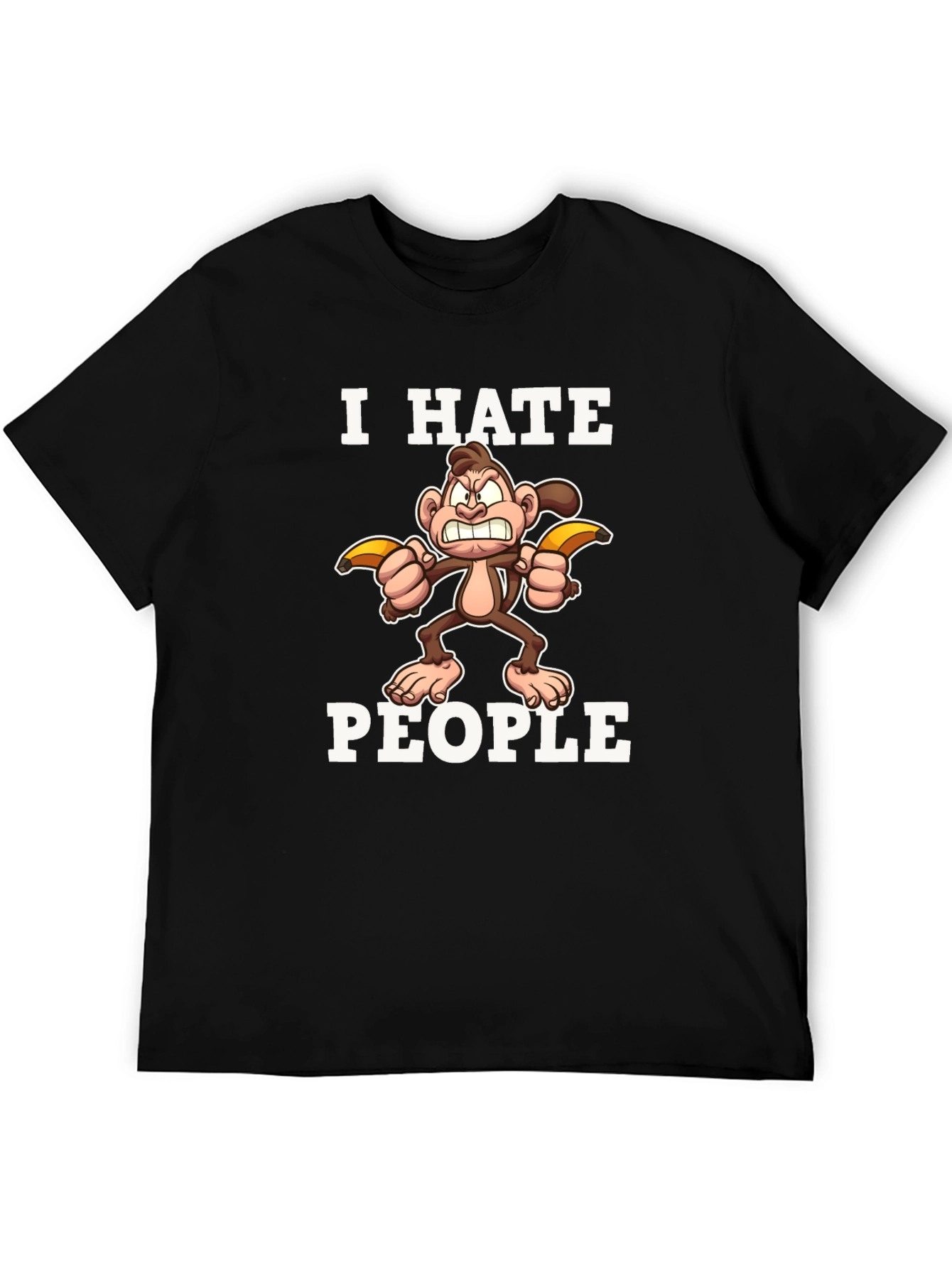 I Hate People Monkey T-Shirt
