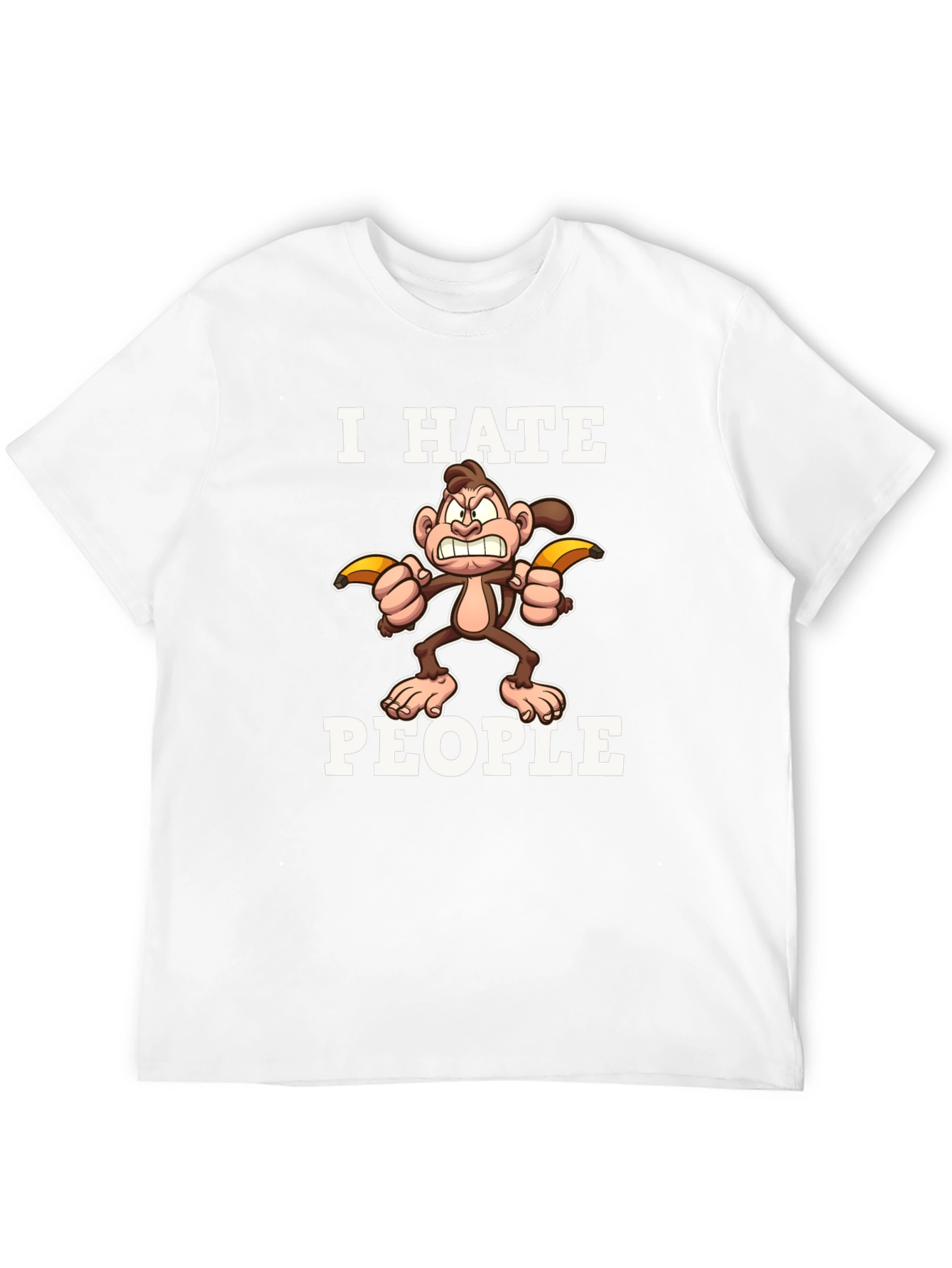 I Hate People Monkey T-Shirt