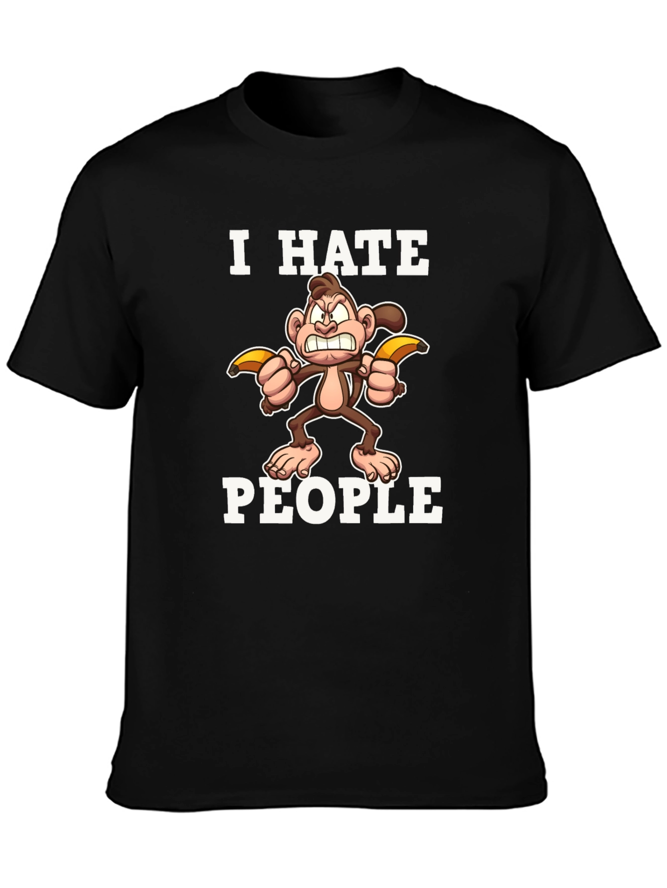I Hate People Monkey T-Shirt