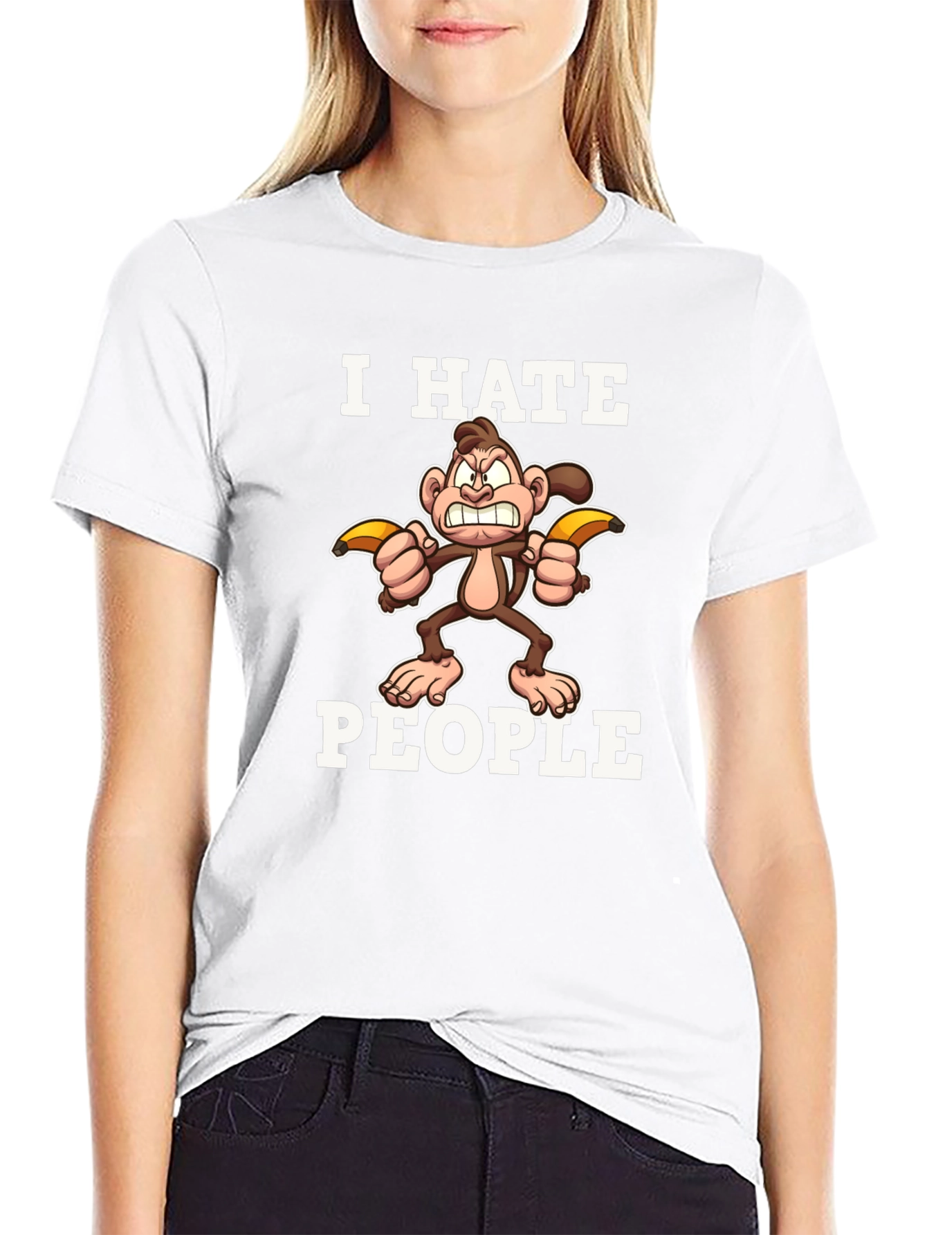 I Hate People Monkey T-Shirt