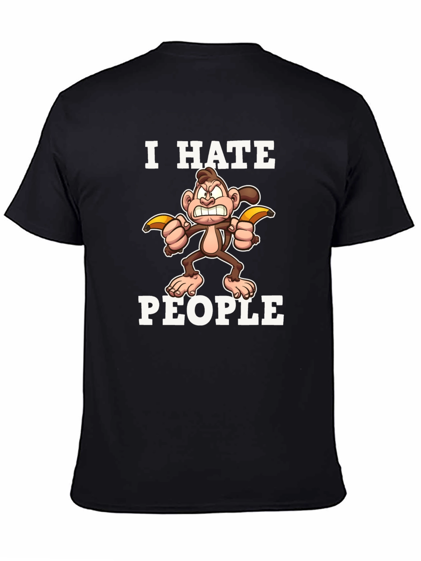 I Hate People Monkey T-Shirt