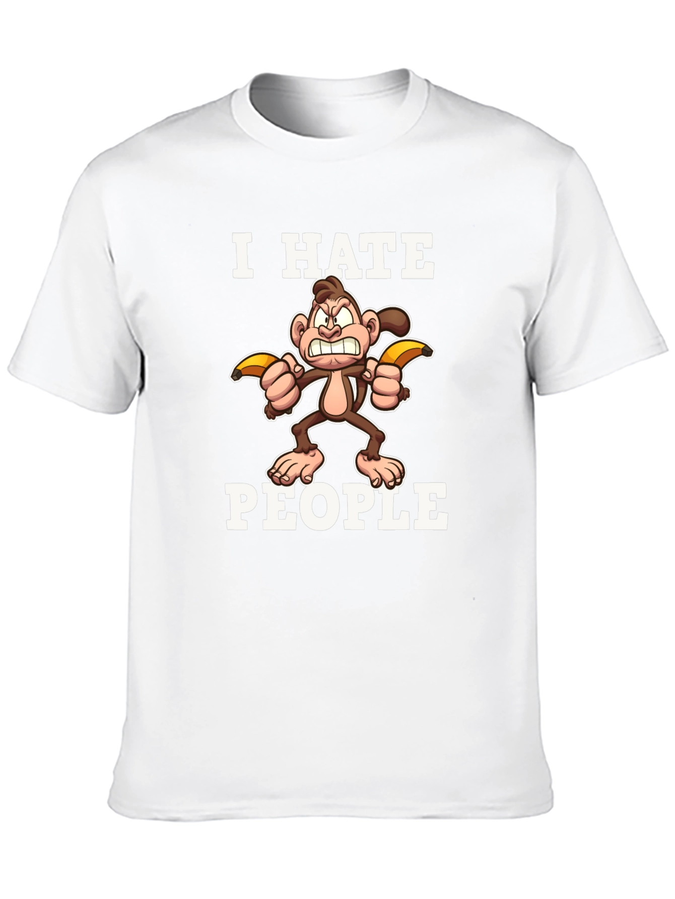 I Hate People Monkey T-Shirt