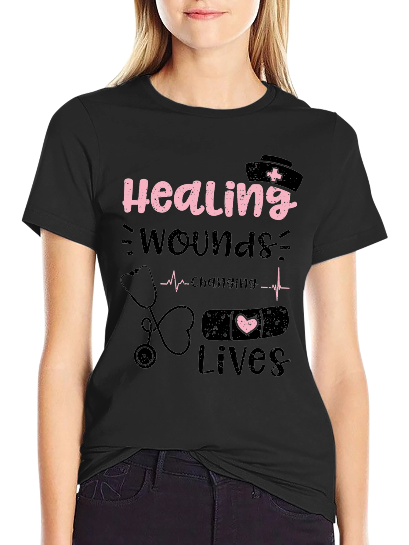 Healing Wounds Changing Lives Nurse T-Shirt