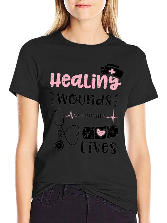 Healing Wounds Changing Lives Nurse T-Shirt
