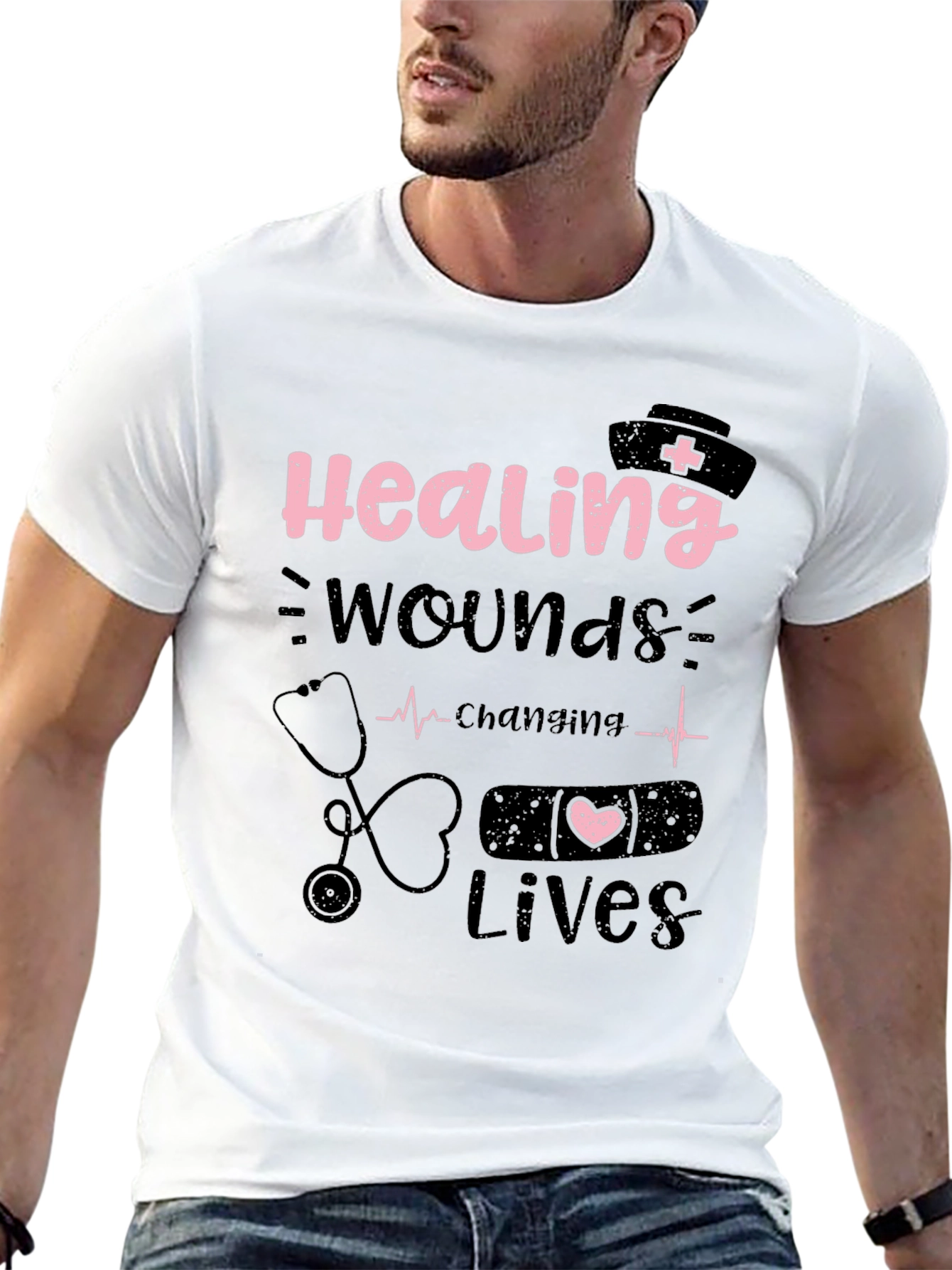 Healing Wounds Changing Lives Nurse T-Shirt