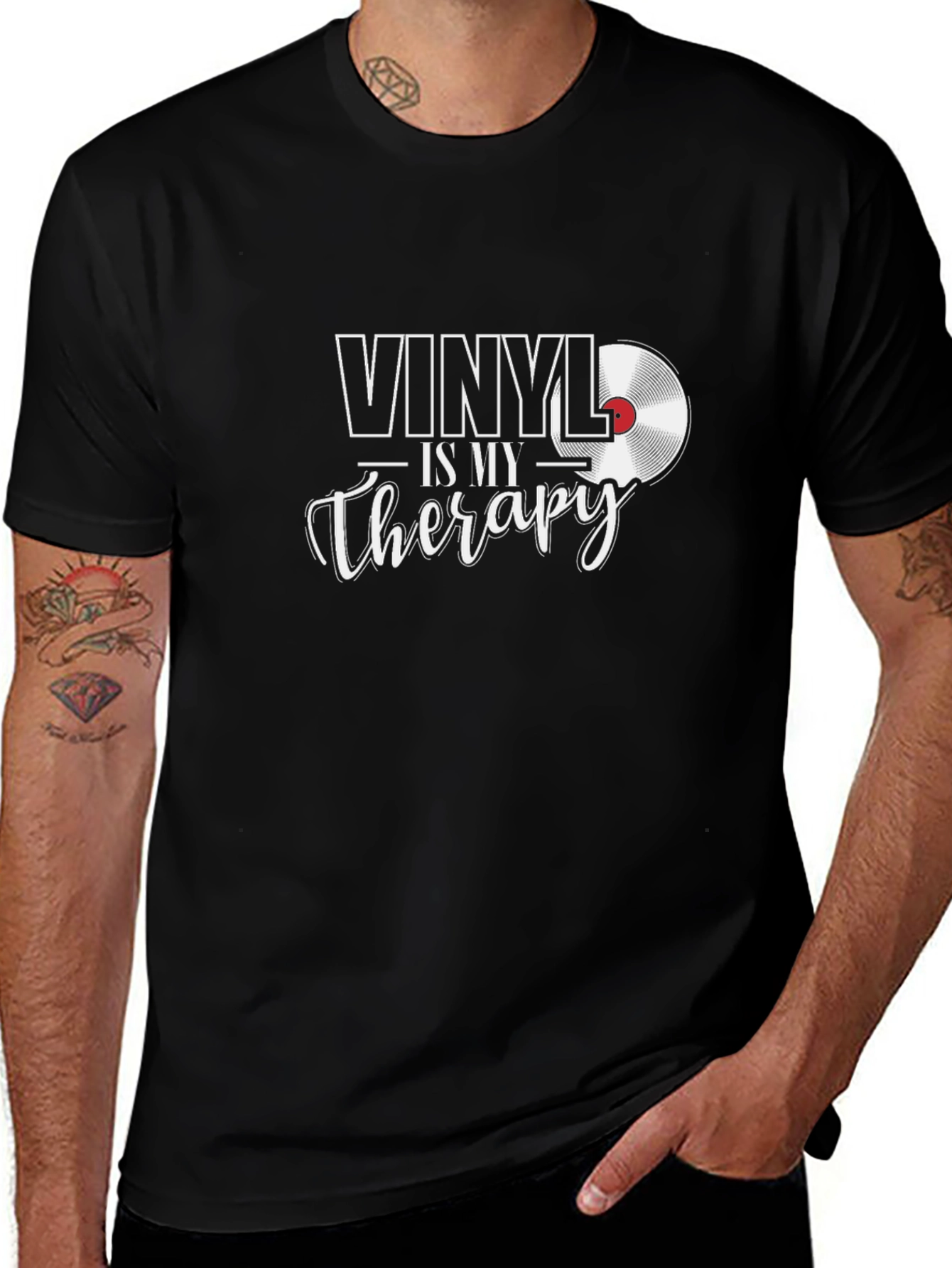 Vinyl is My Therapy T-Shirt - Music Lover Tee