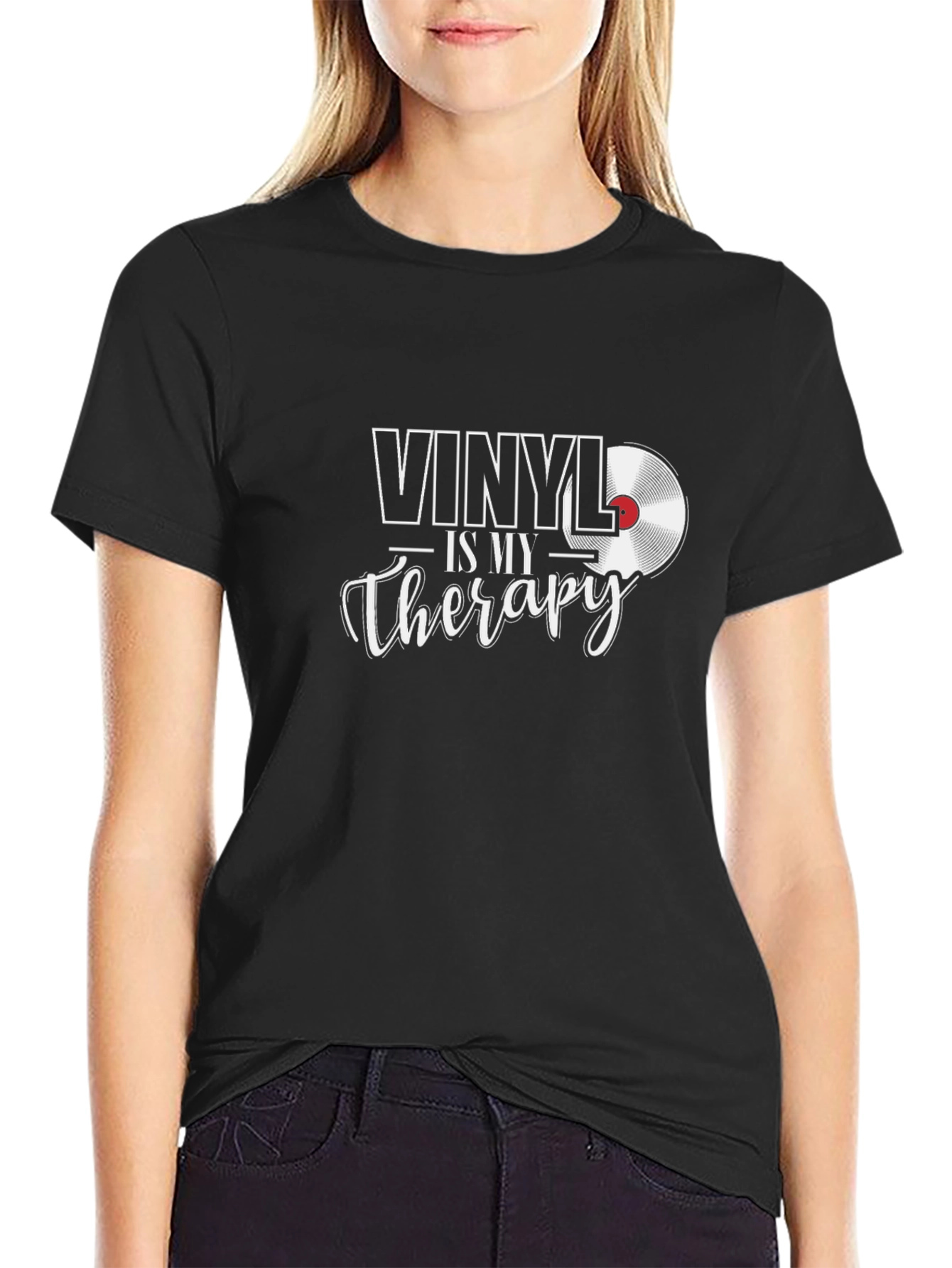 Vinyl is My Therapy T-Shirt - Music Lover Tee