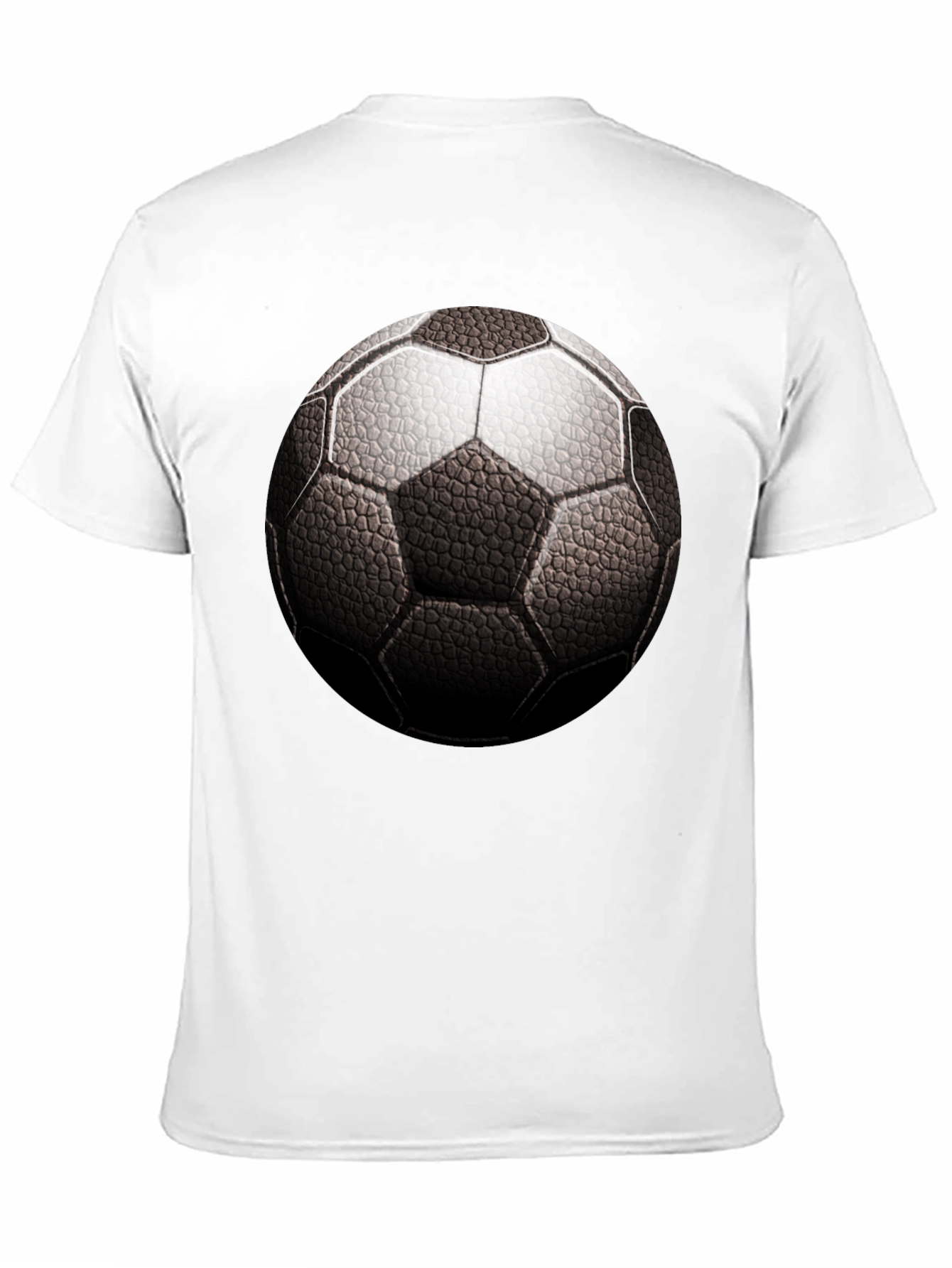 Soccer Ball Graphic Tee - Black Cotton T-Shirt