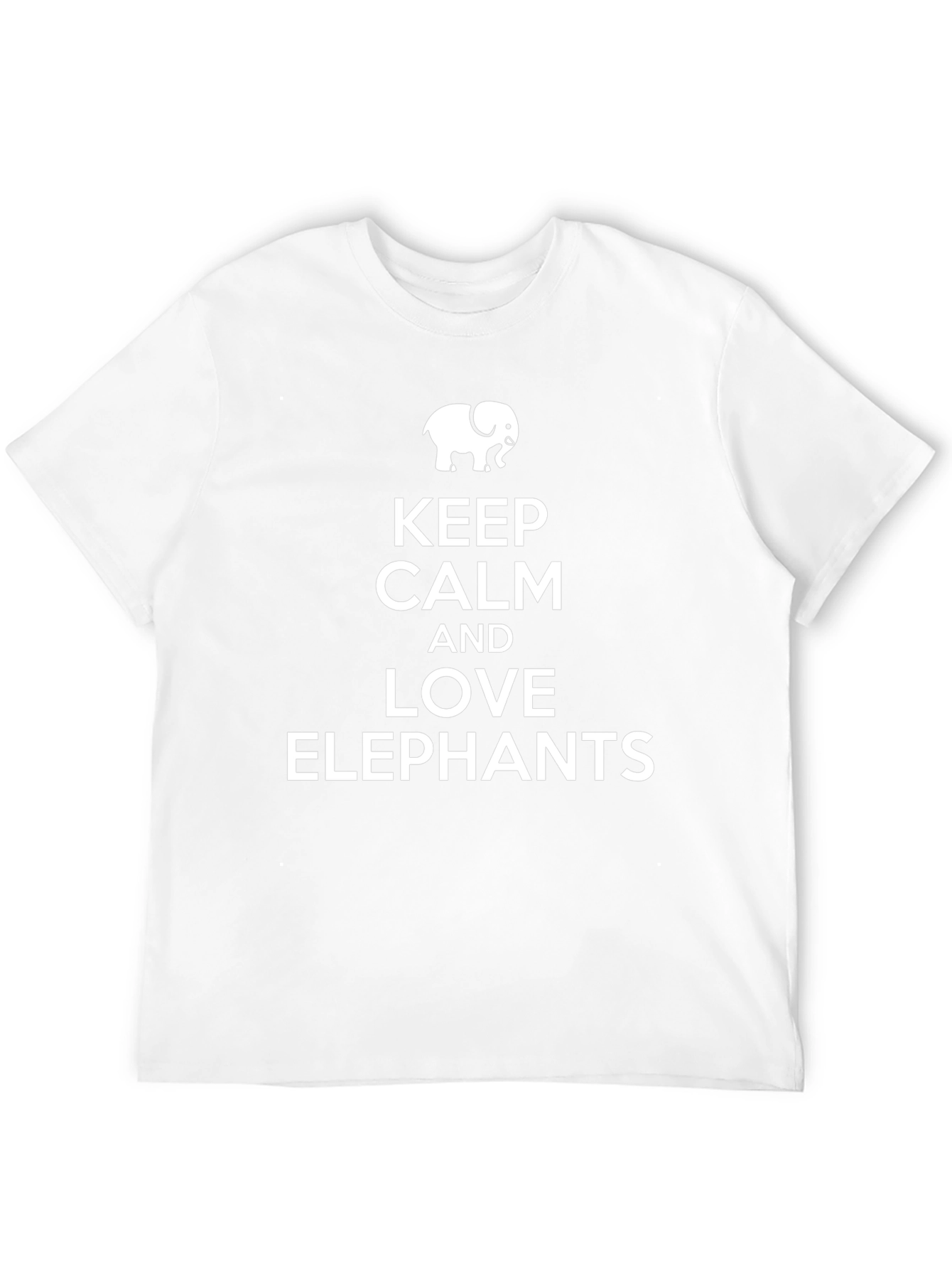 Keep Calm and Love Elephants Black T-Shirt