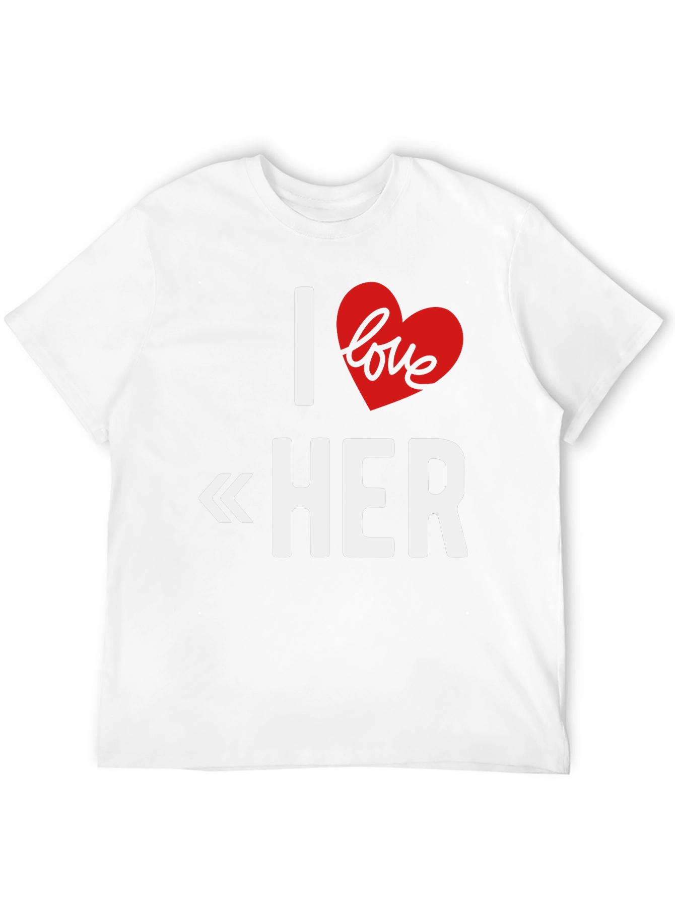 I Love Her Graphic T-Shirt - Romantic Gift Tee