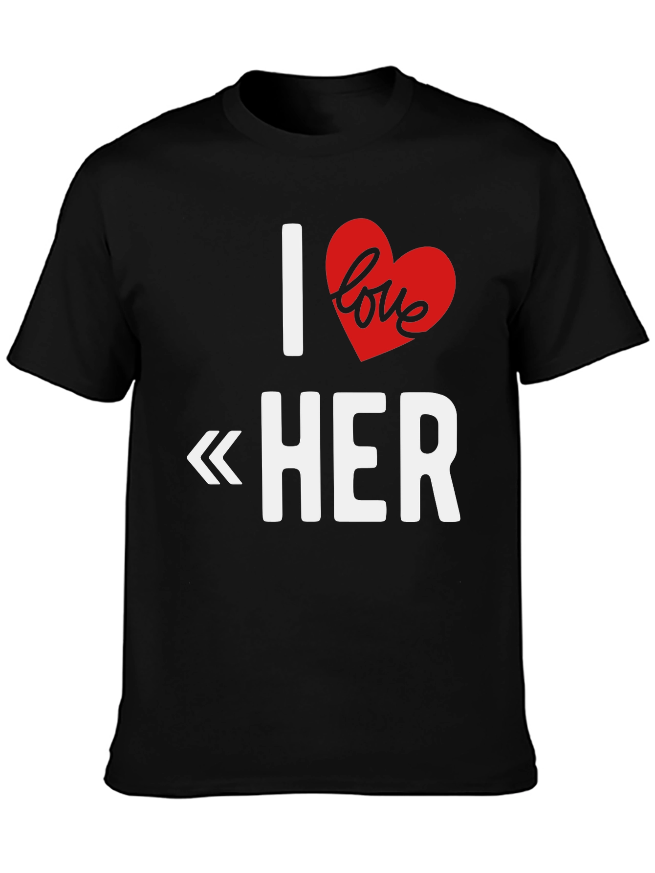 I Love Her Graphic T-Shirt - Romantic Gift Tee