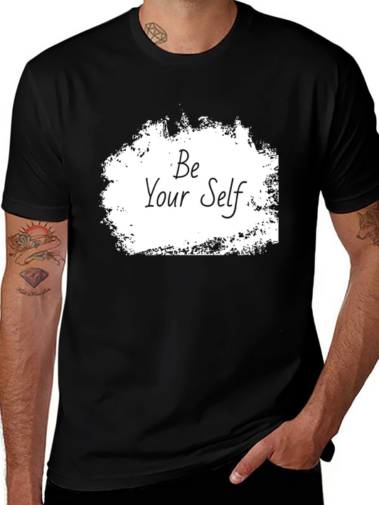 Be Yourself Graphic Tee - Trendy Black T-Shirt
