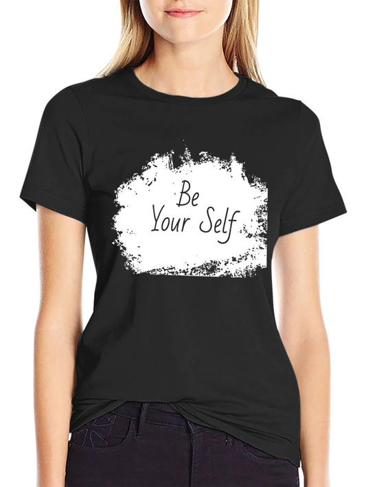 Be Yourself Graphic Tee - Trendy Black T-Shirt