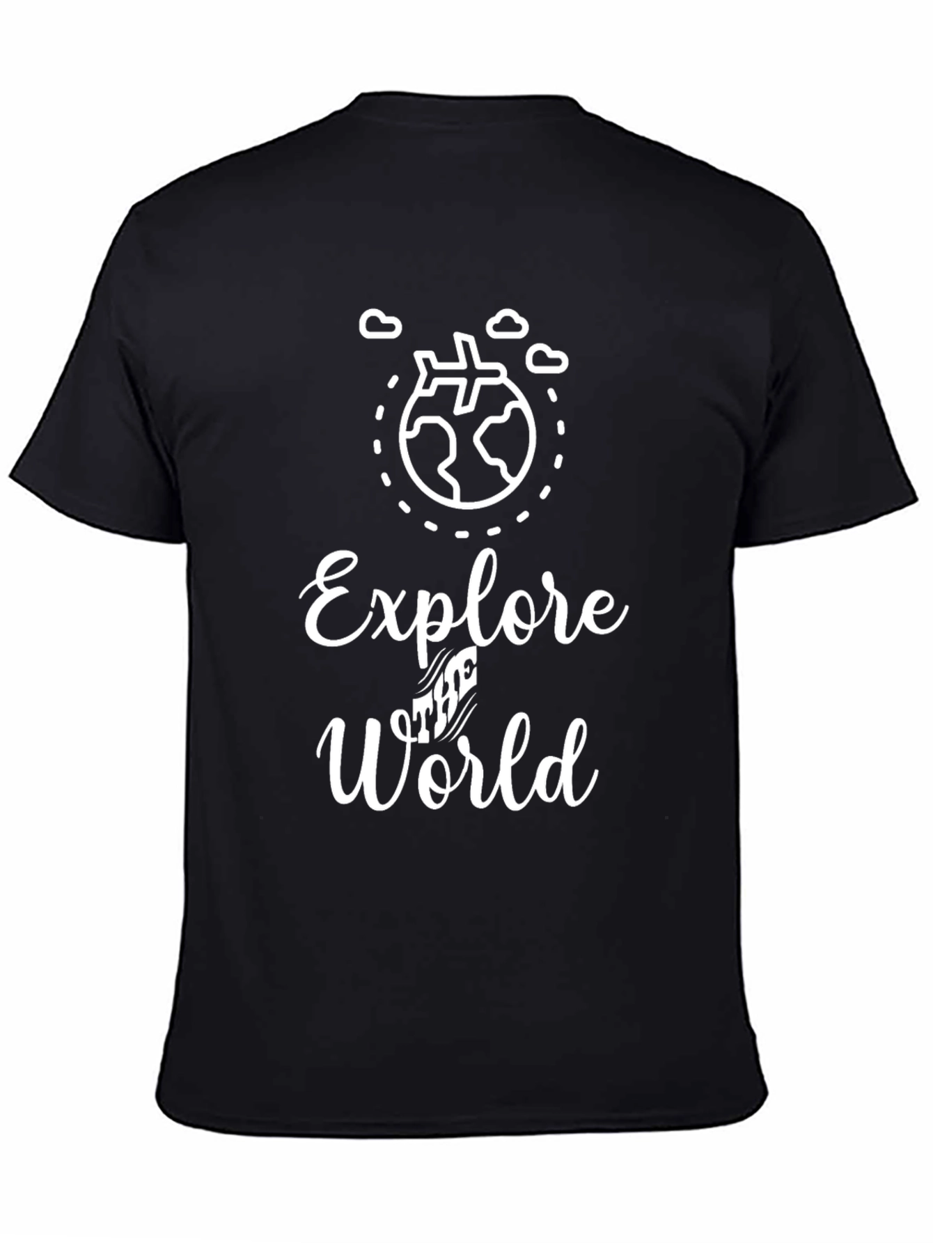 Explore the World Black Graphic T-Shirt