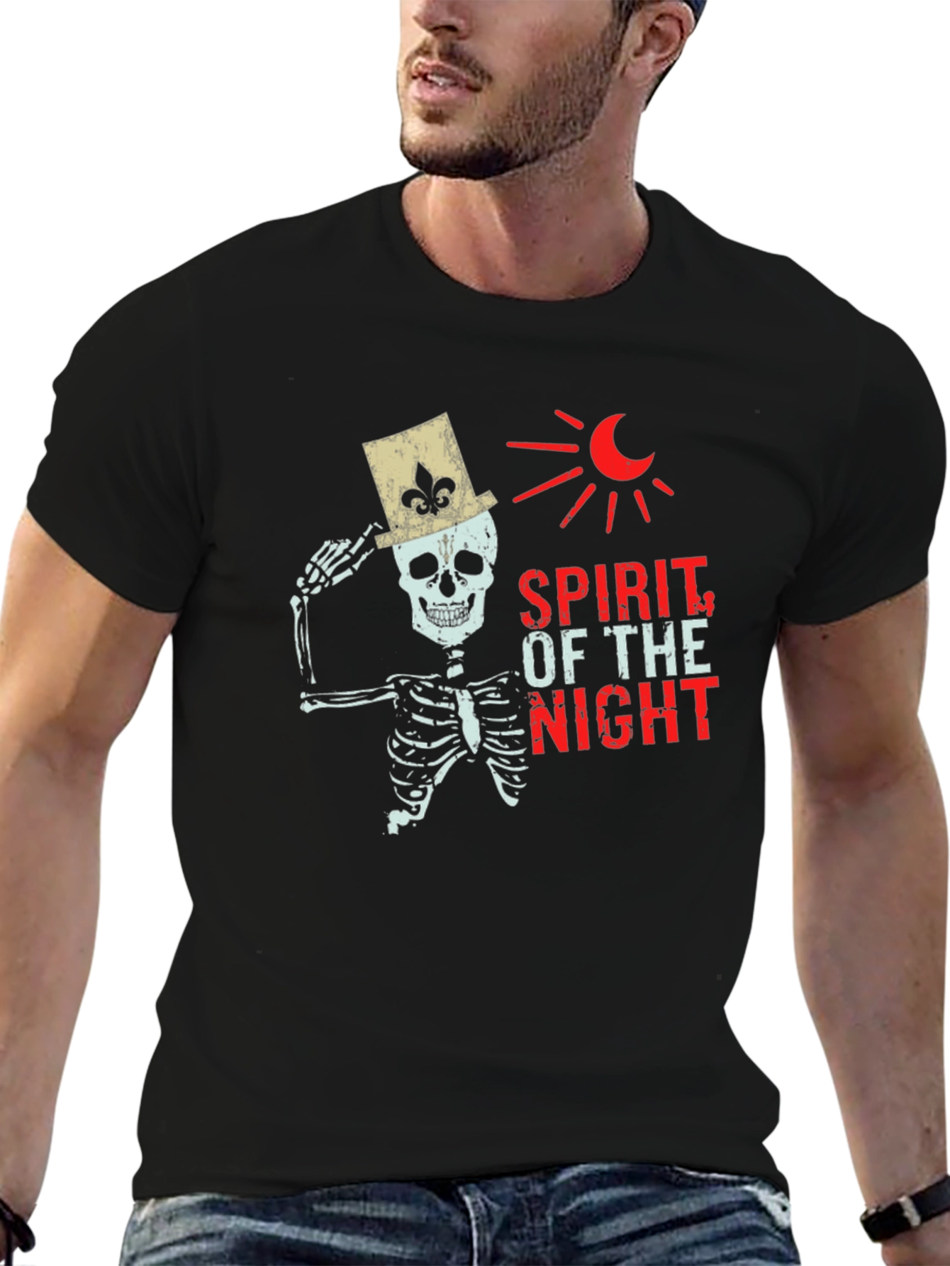 Spirit of the Night Skeleton Graphic Tee