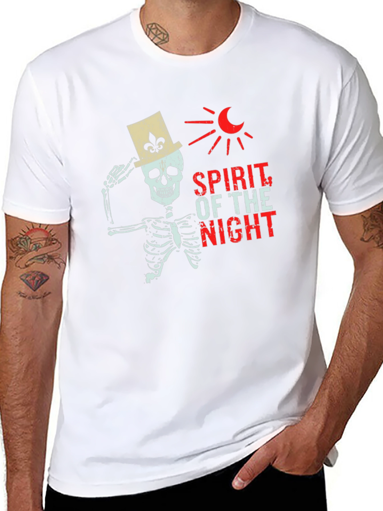 Spirit of the Night Skeleton Graphic Tee