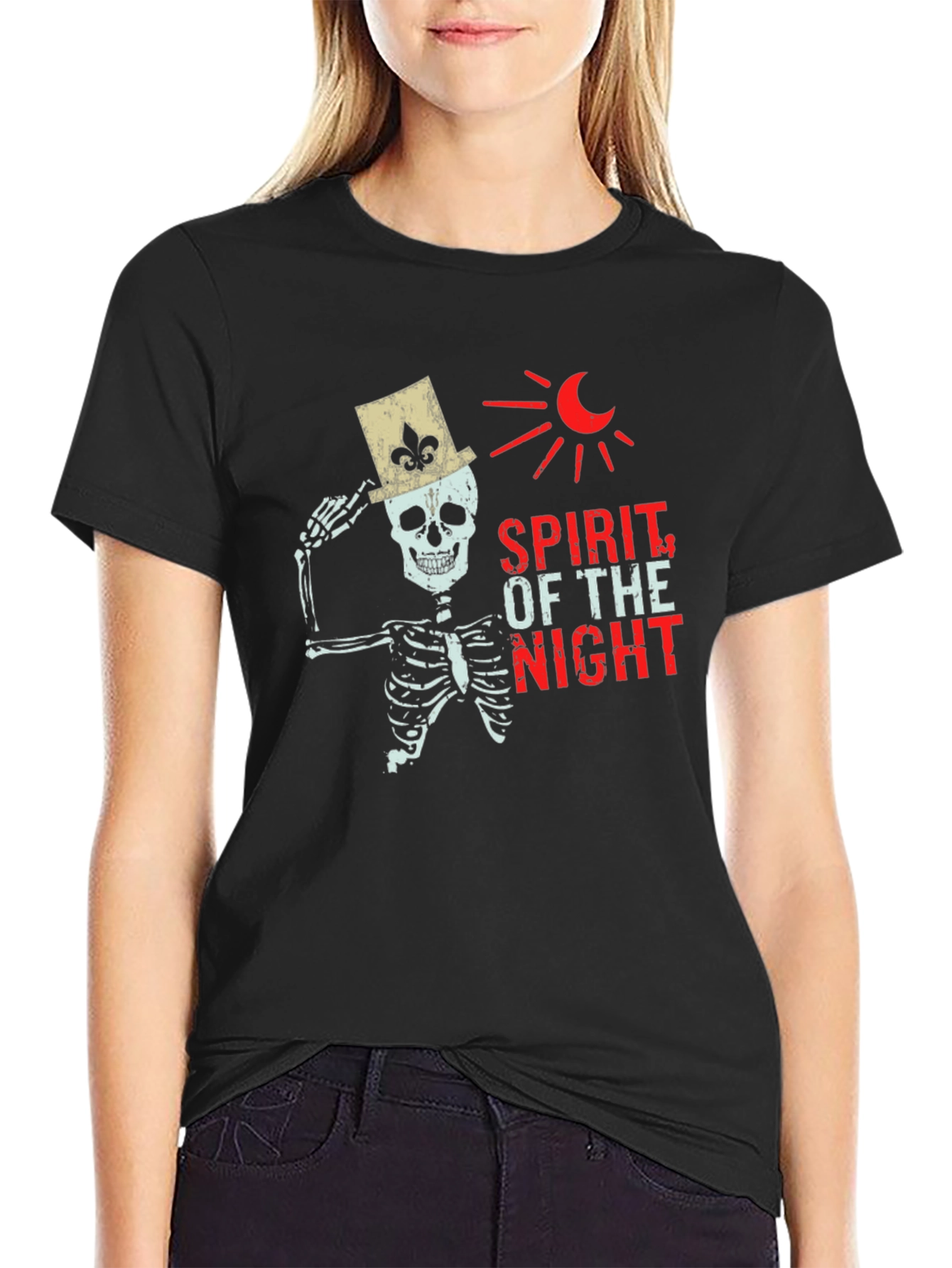 Spirit of the Night Skeleton Graphic Tee