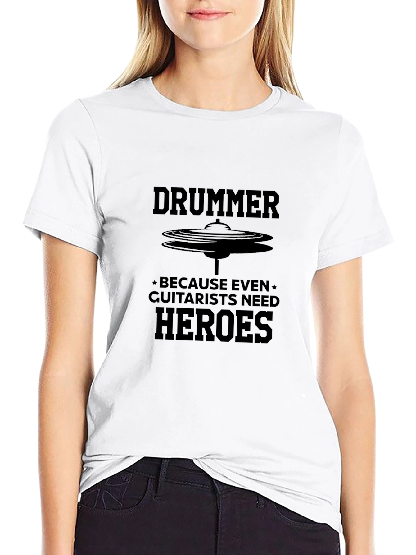 Drummer Hero T-Shirt - Black Tee for Musicians