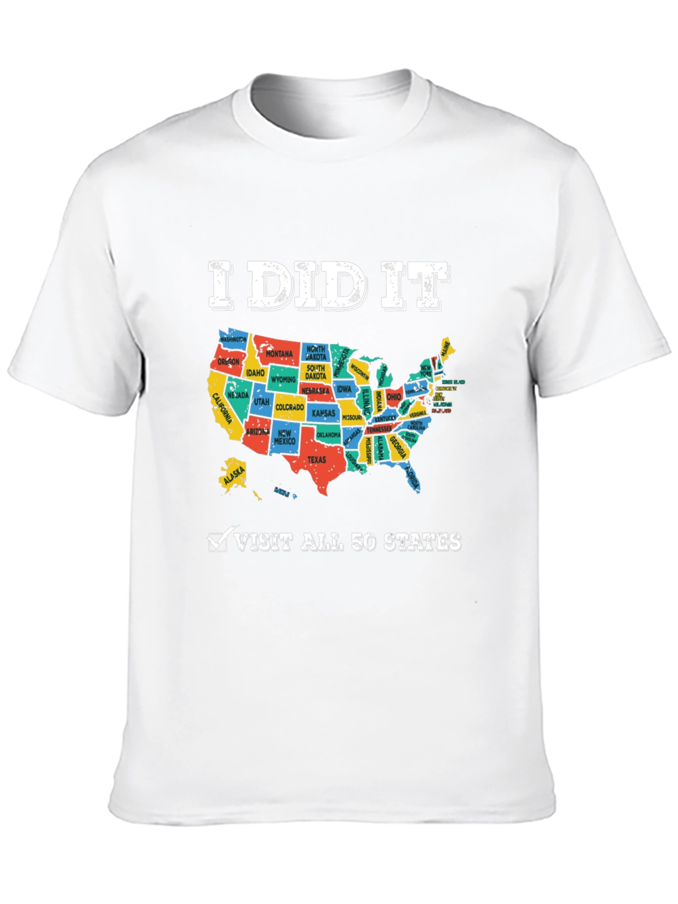 I Did It! USA Map States Visited T-Shirt