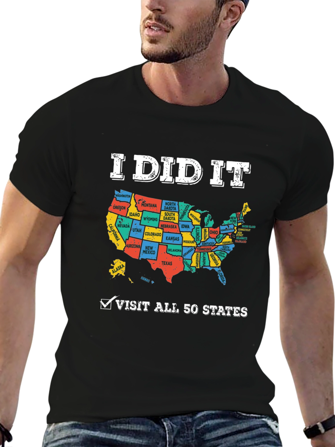 I Did It! USA Map States Visited T-Shirt