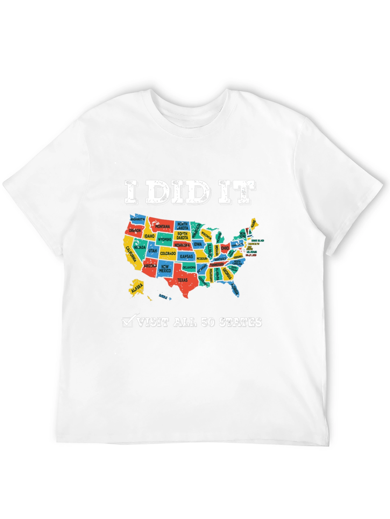 I Did It! USA Map States Visited T-Shirt