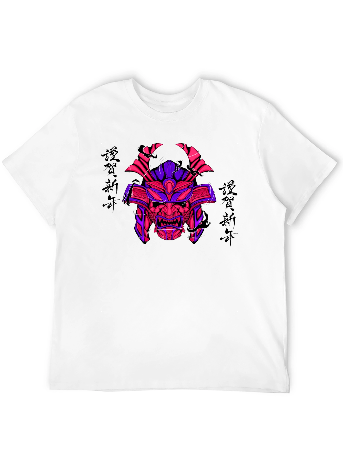 Samurai Mask Graphic T-Shirt - Unique Design