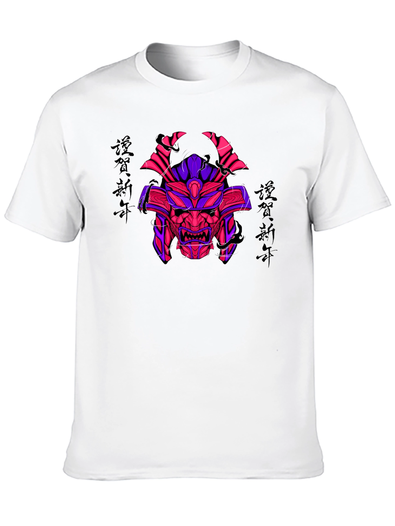 Samurai Mask Graphic T-Shirt - Unique Design
