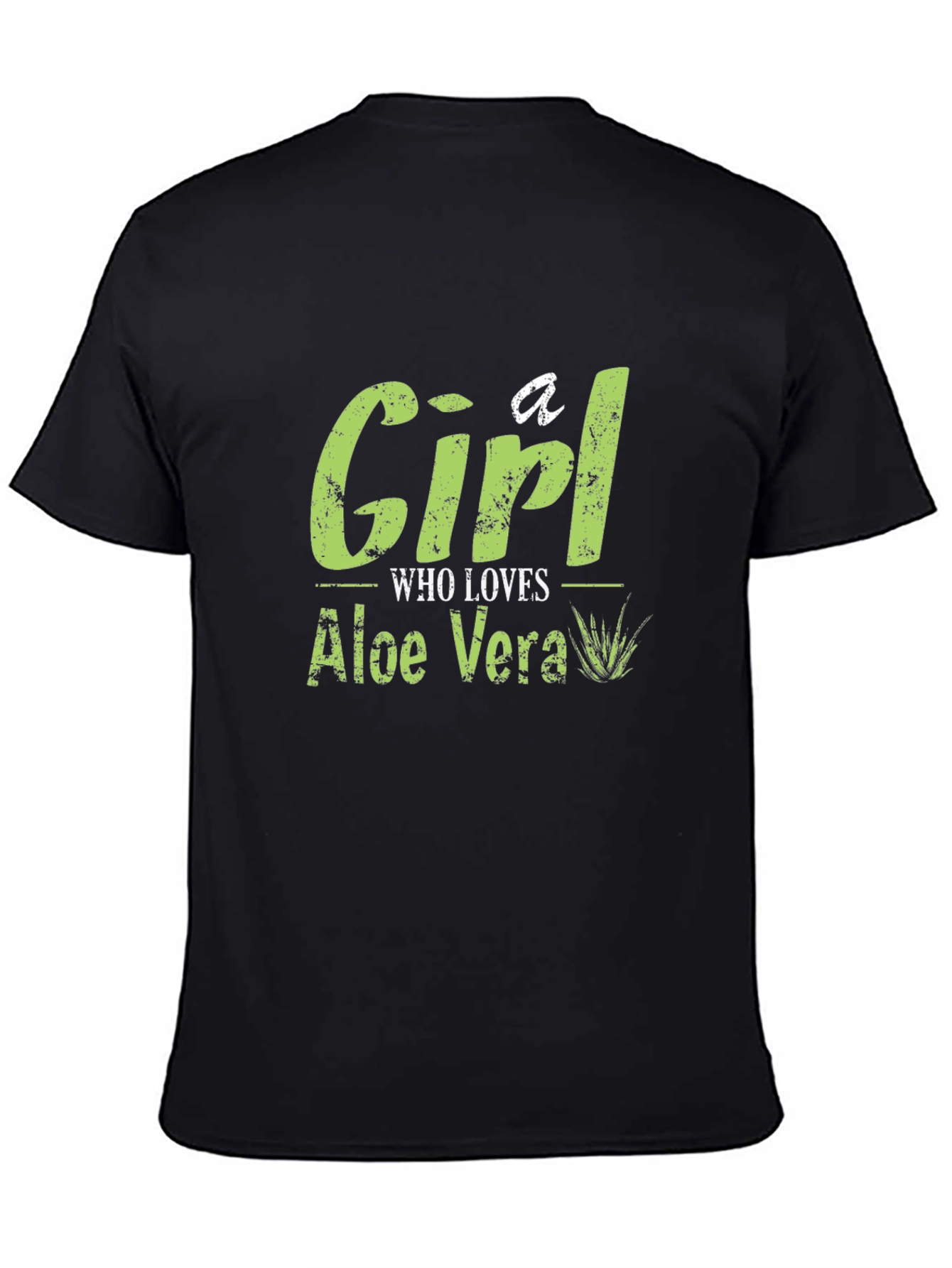 Aloe Vera Lover T-Shirt - Black Cotton Tee