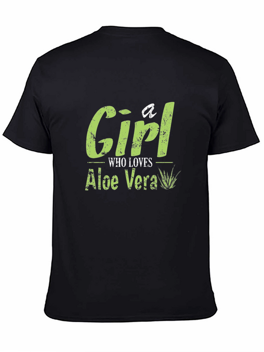 Aloe Vera Lover T-Shirt - Black Cotton Tee