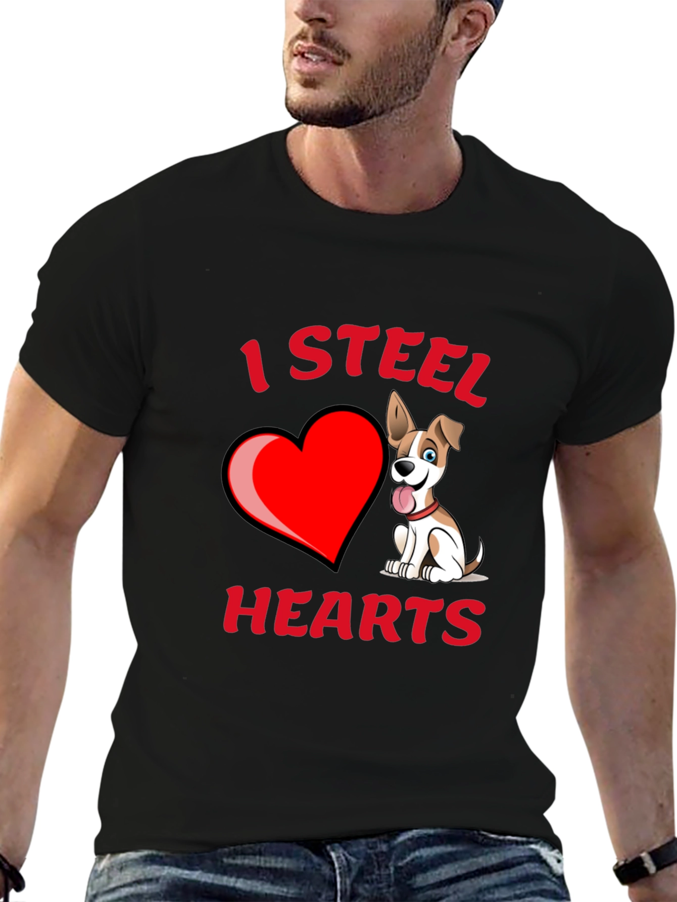 I Steal Hearts Dog T-Shirt