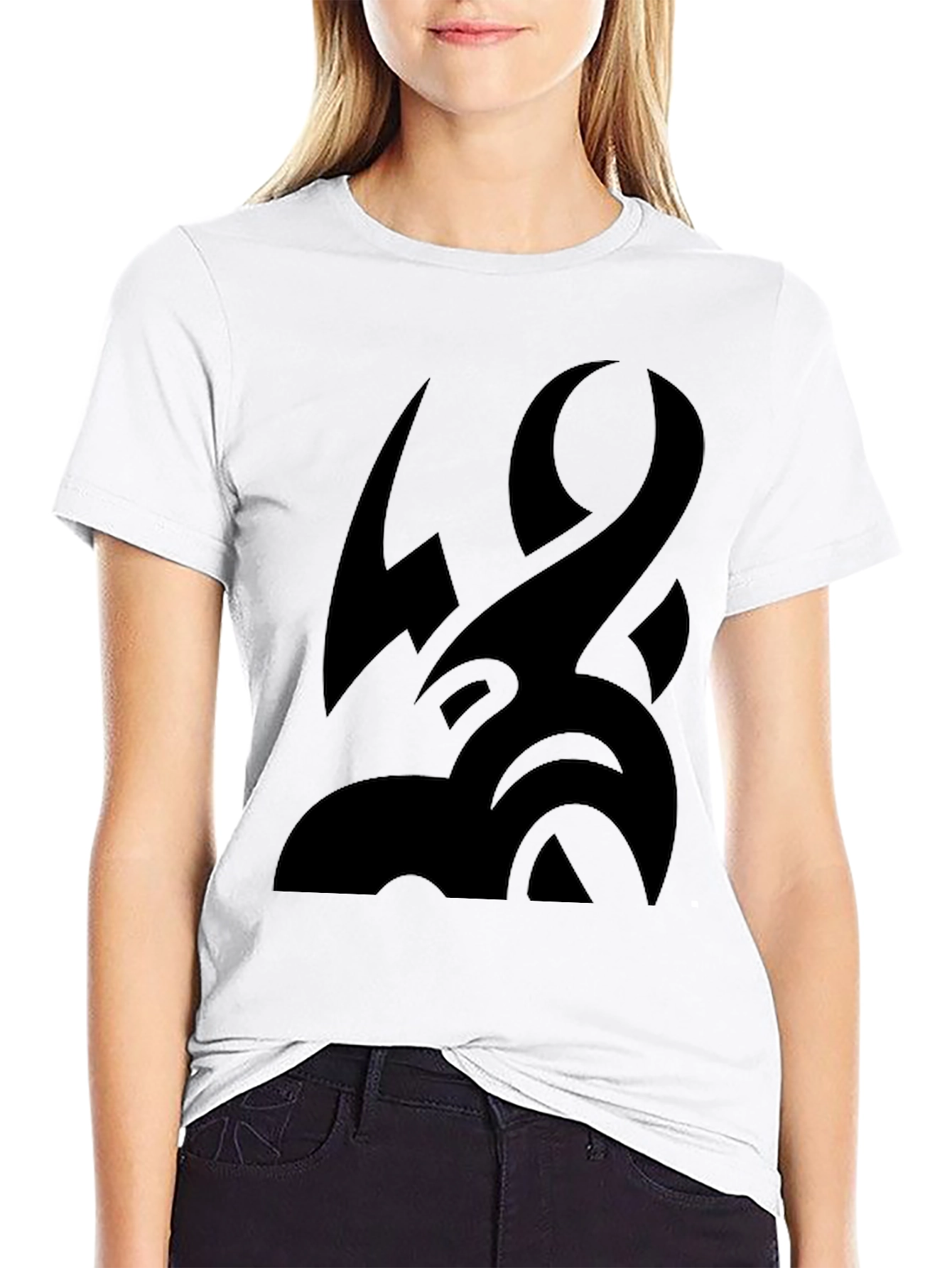 Tribal Tattoo Graphic Black T-Shirt