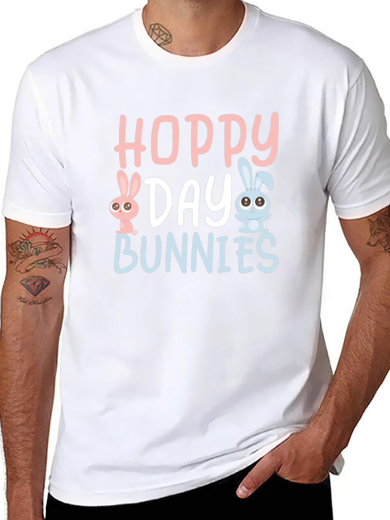 Hoppy Day Bunnies T-Shirt Cute Easter Design