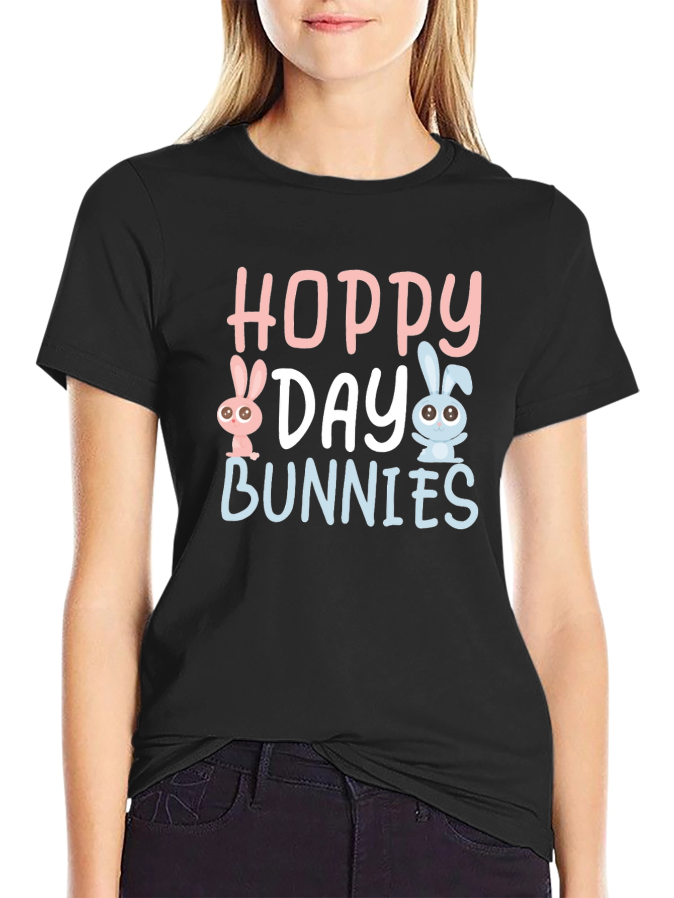 Hoppy Day Bunnies T-Shirt Cute Easter Design