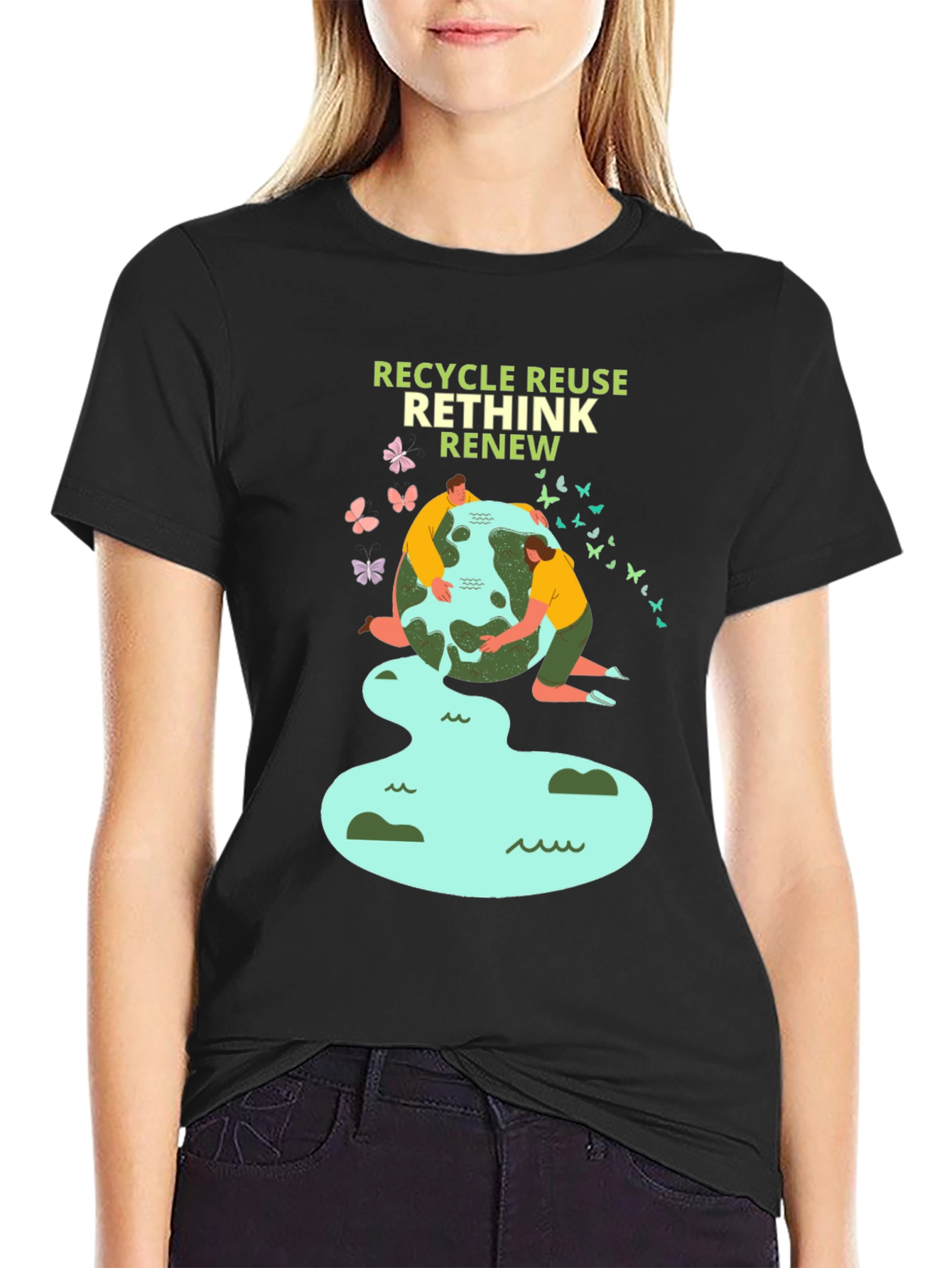 Eco-Friendly Recycle Reuse Rethink Renew T-Shirt