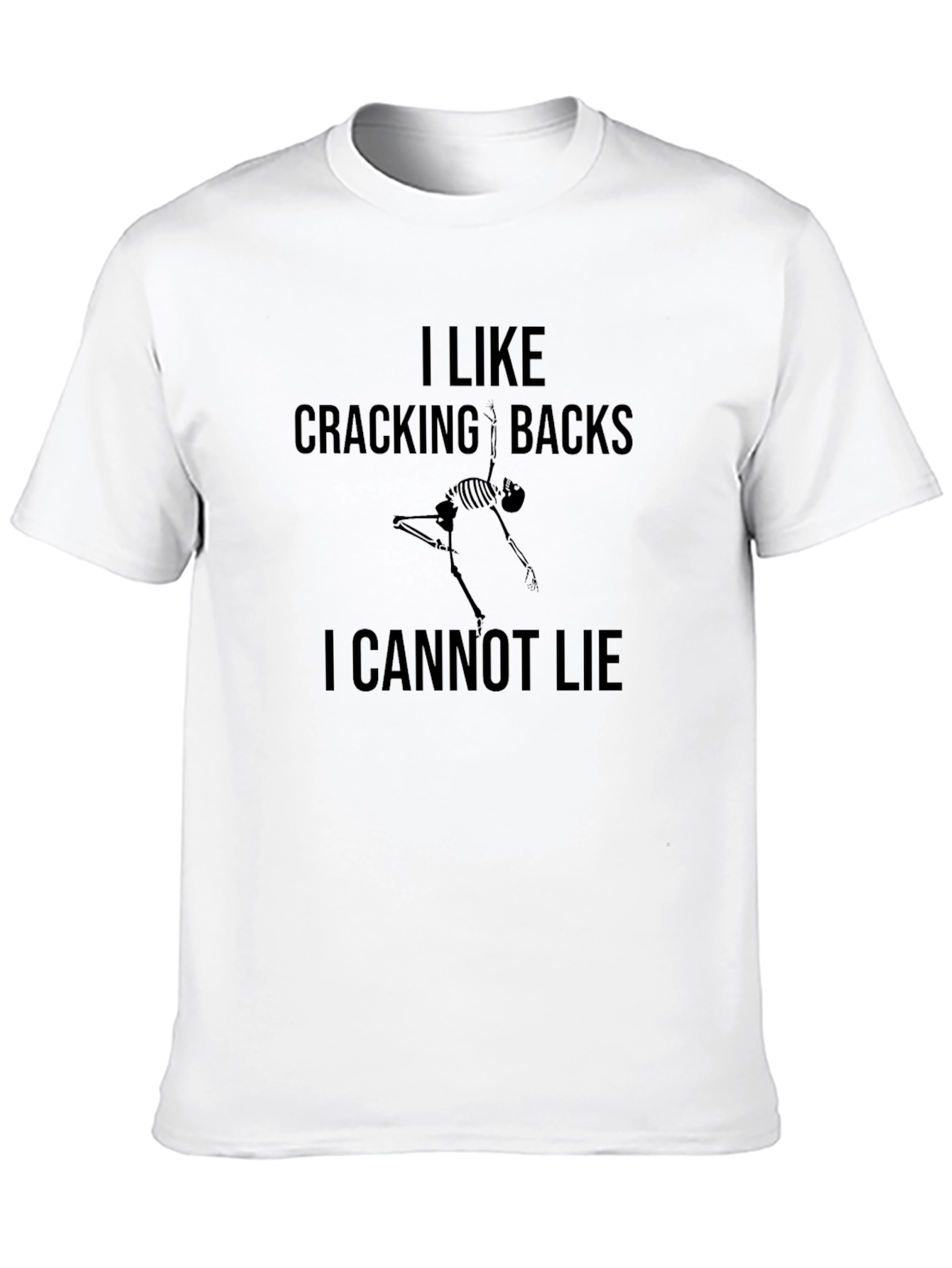 Cracking Backs Skeleton Graphic Tee - Black Cotton