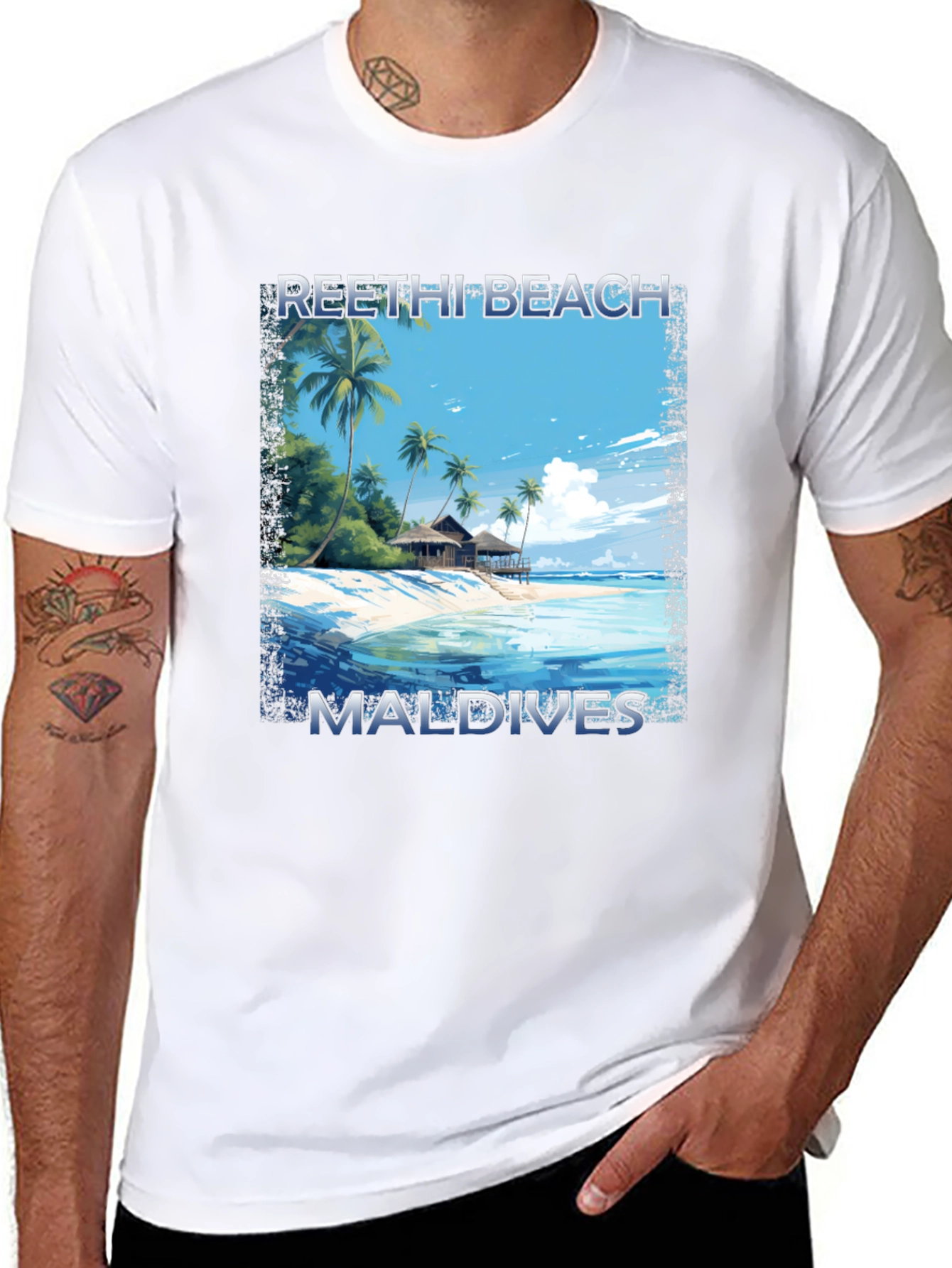 Reethi Beach Maldives Graphic Tee