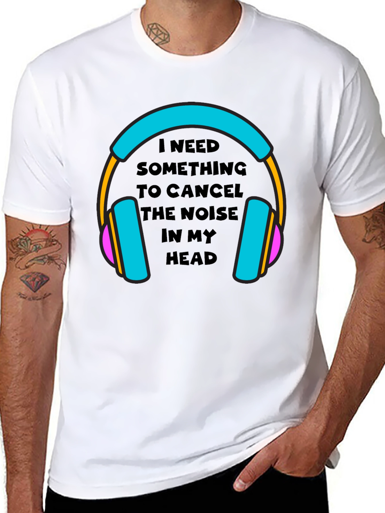 Noise Canceling Headphones Graphic Tee