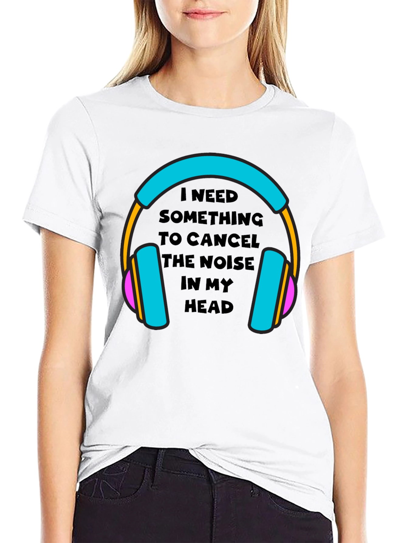 Noise Canceling Headphones Graphic Tee