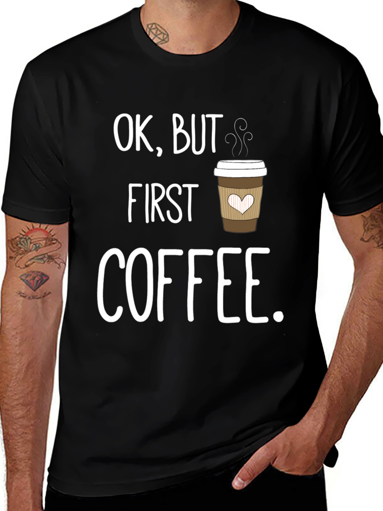 Ok But First Coffee Graphic Tee - Unisex T-Shirt