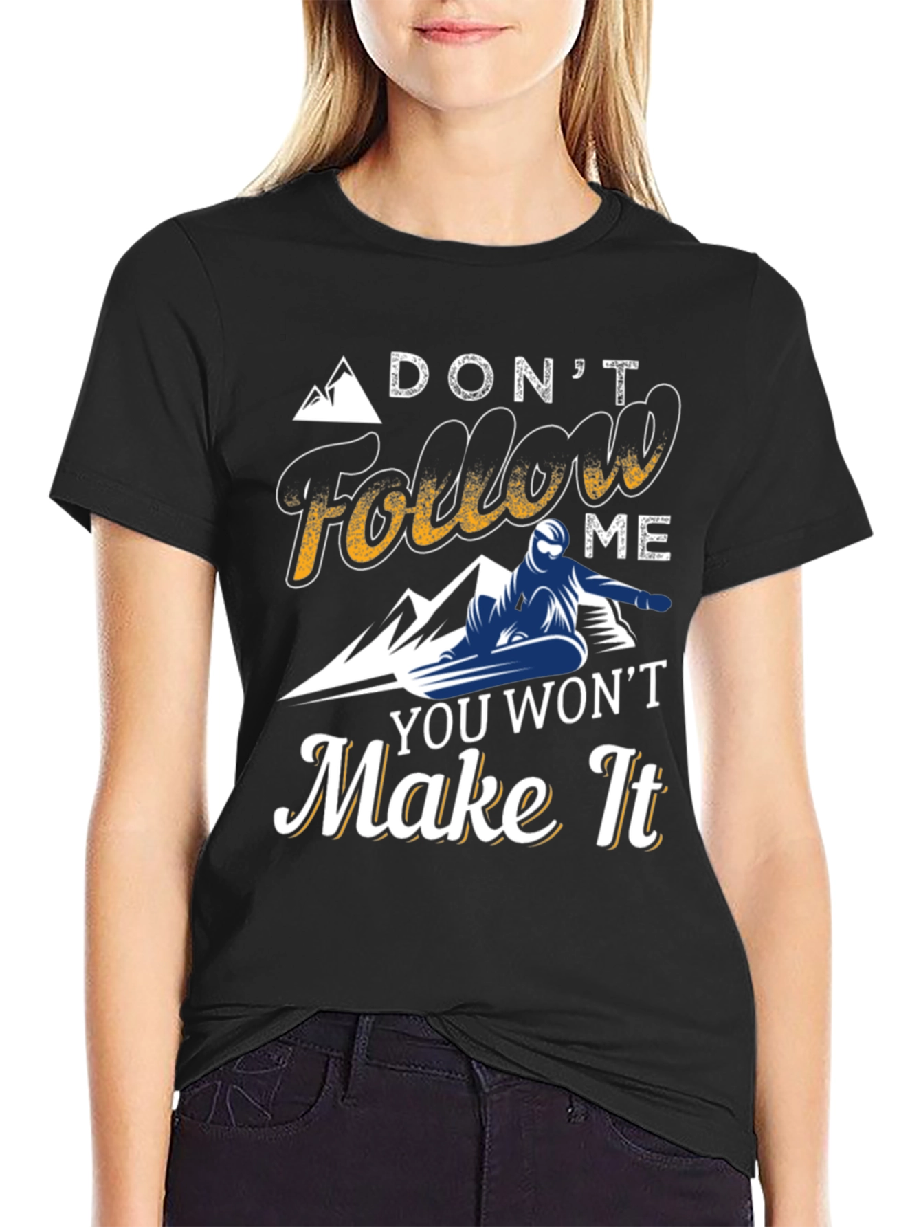 Dont Follow Me Snowboarder Graphic Tee