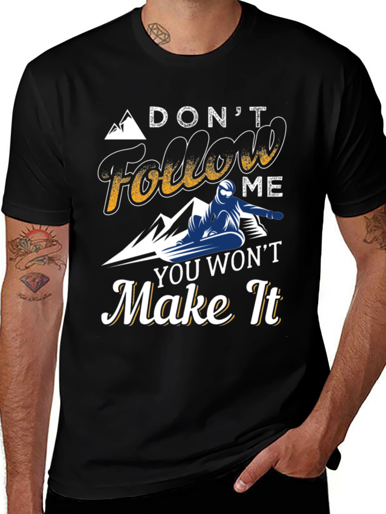 Dont Follow Me Snowboarder Graphic Tee
