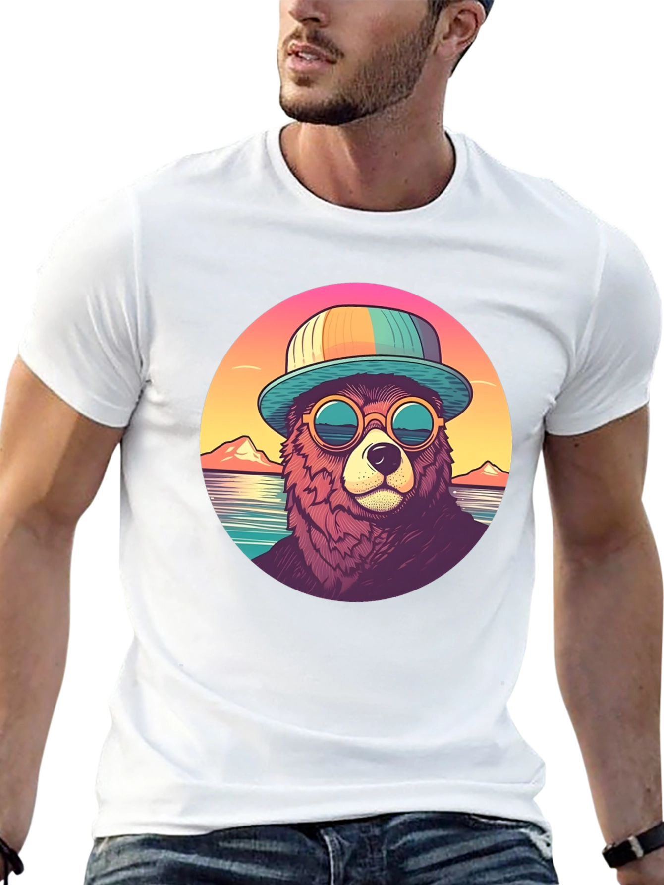 Cool Bear Graphic Tee - Summer Vibes T-Shirt