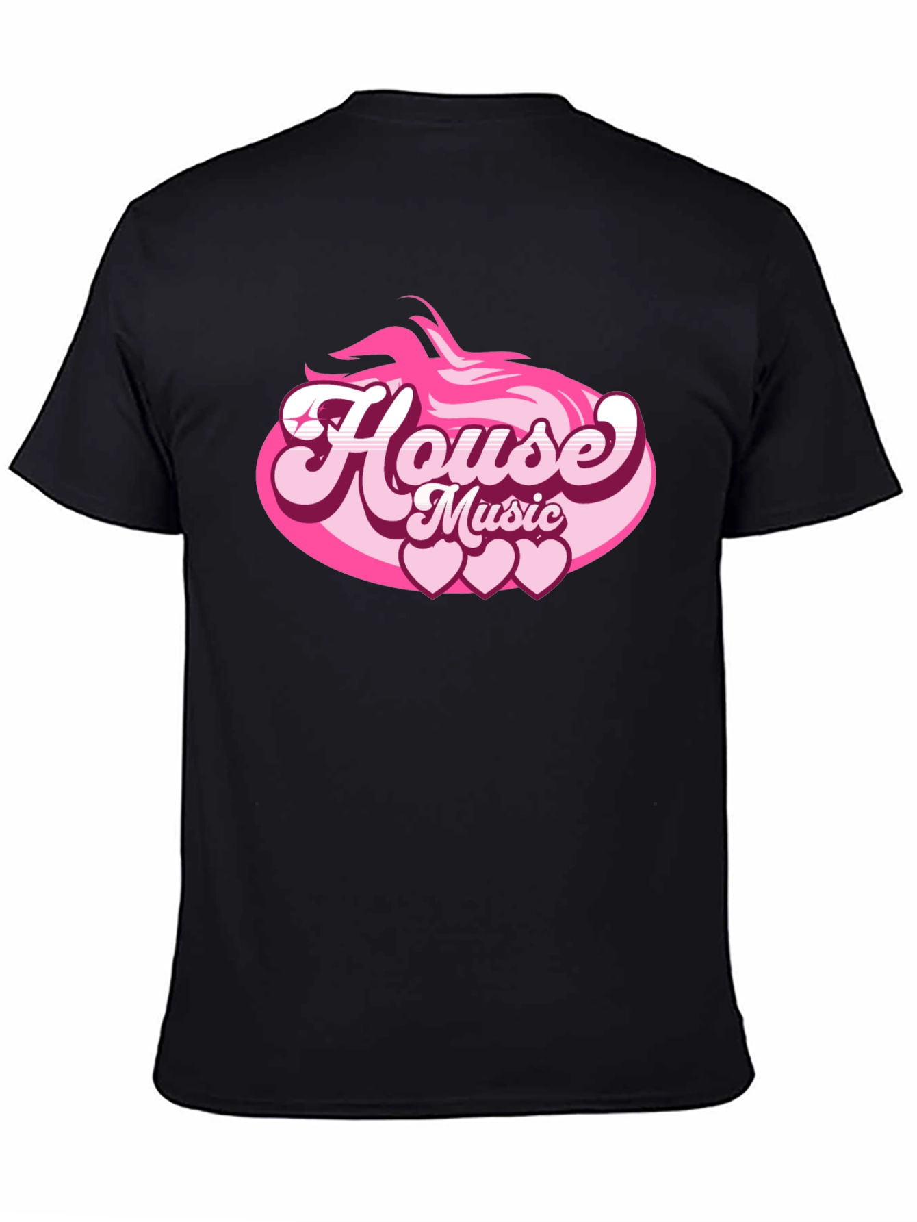 House Music Heart Tee - Retro Style
