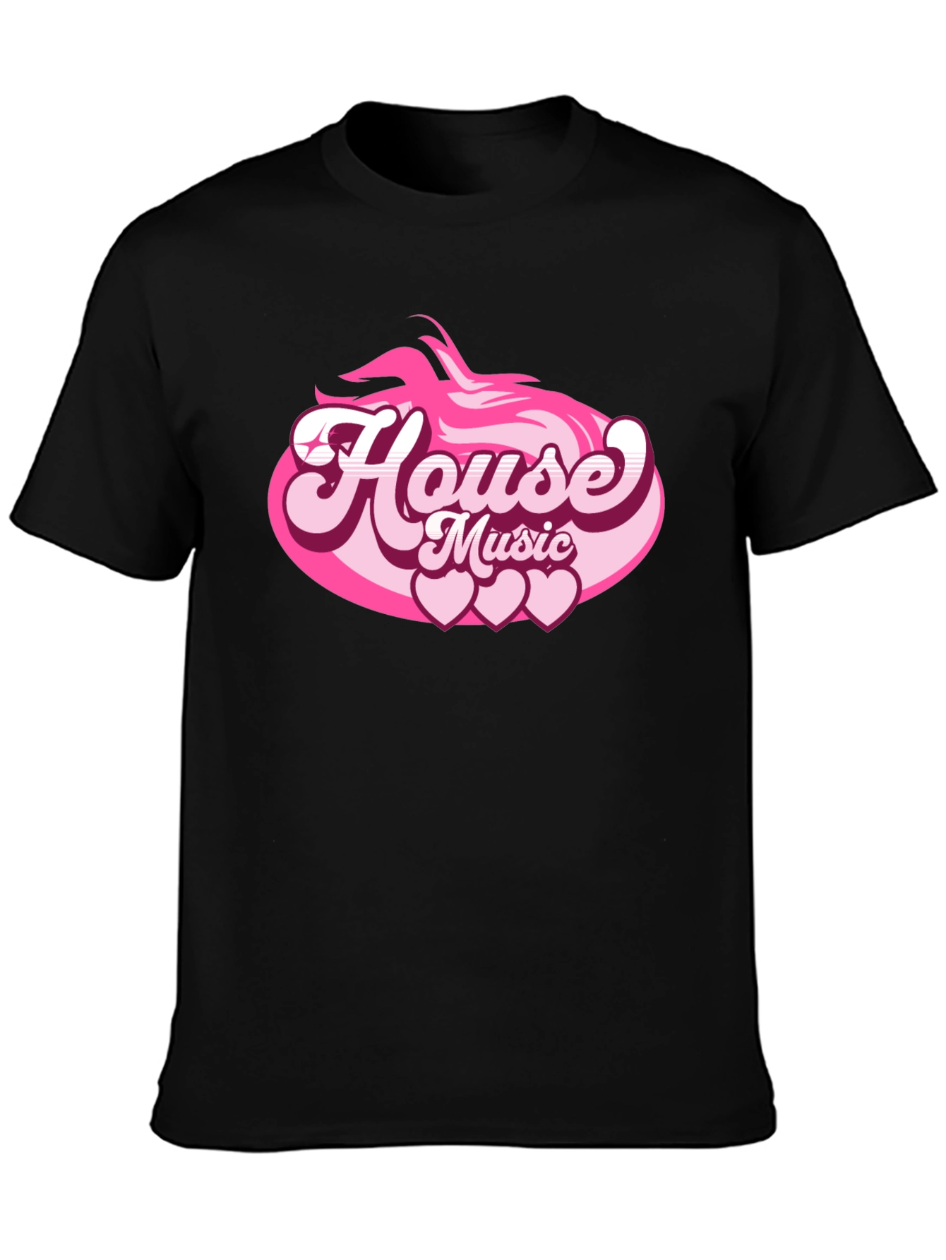 House Music Heart Tee - Retro Style
