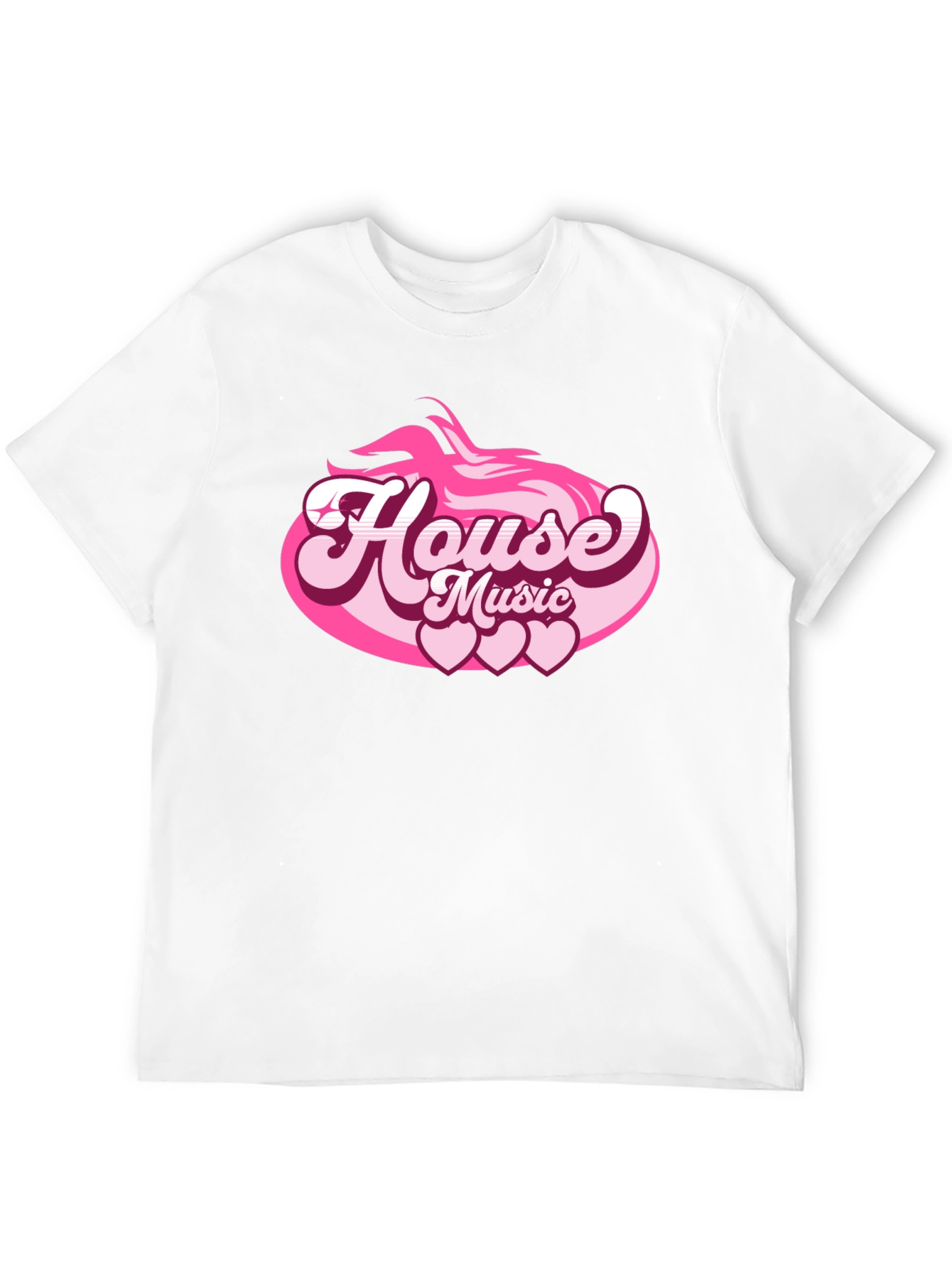 House Music Heart Tee - Retro Style