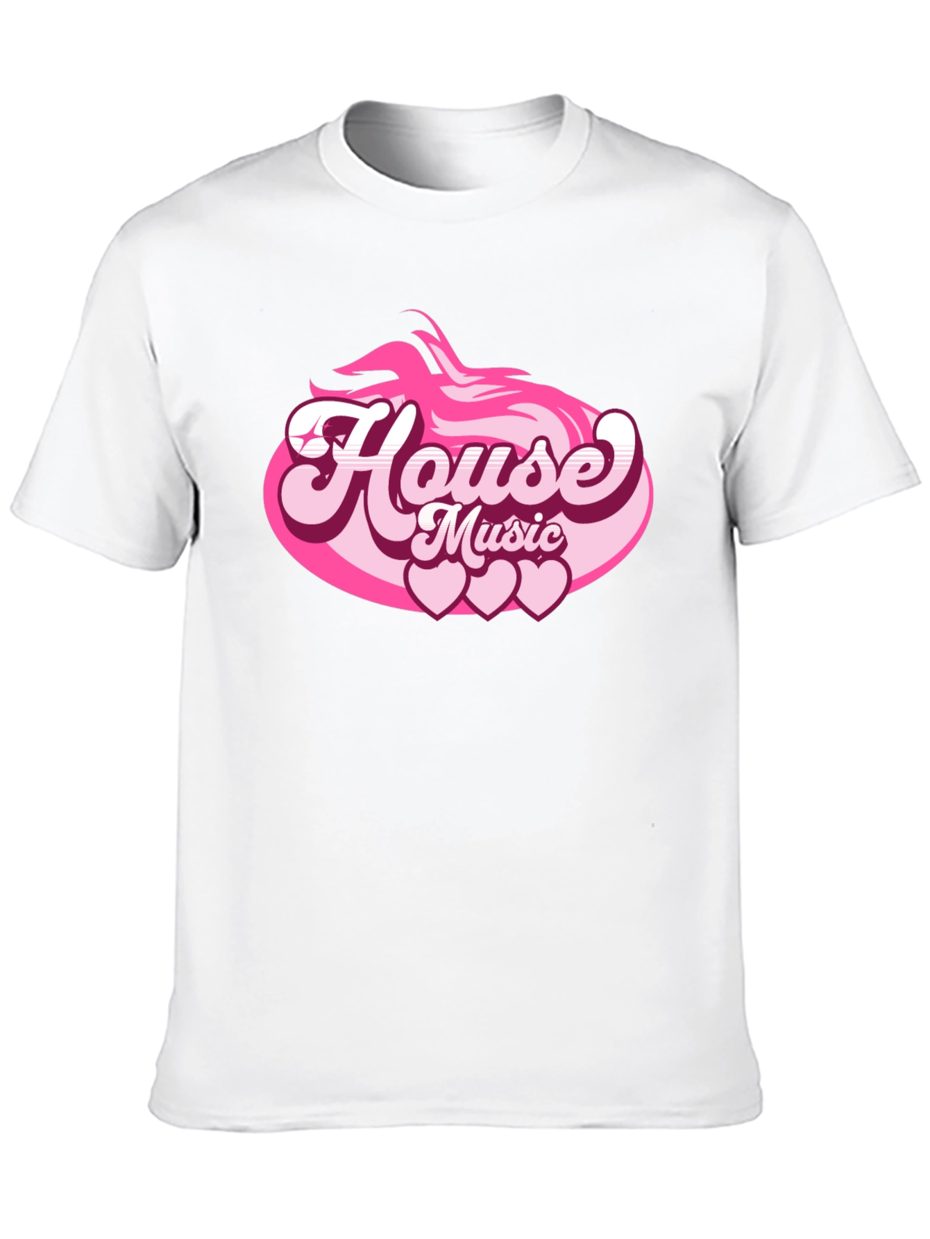 House Music Heart Tee - Retro Style