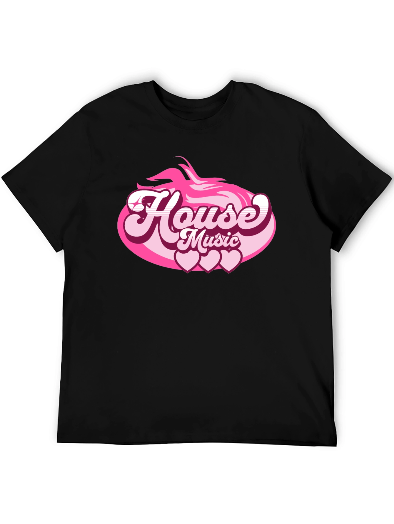 House Music Heart Tee - Retro Style