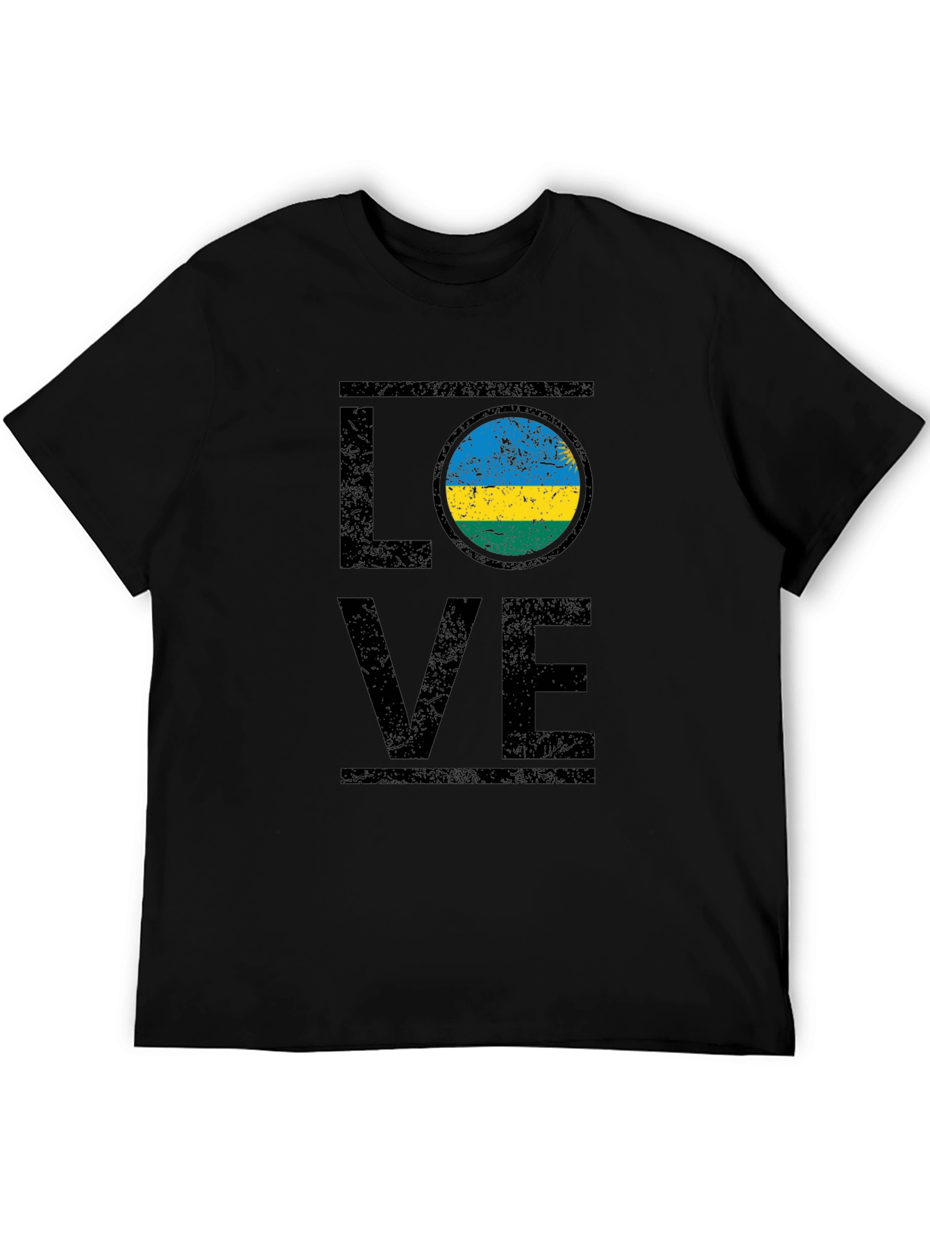 Love Rwanda Flag Graphic T-Shirt